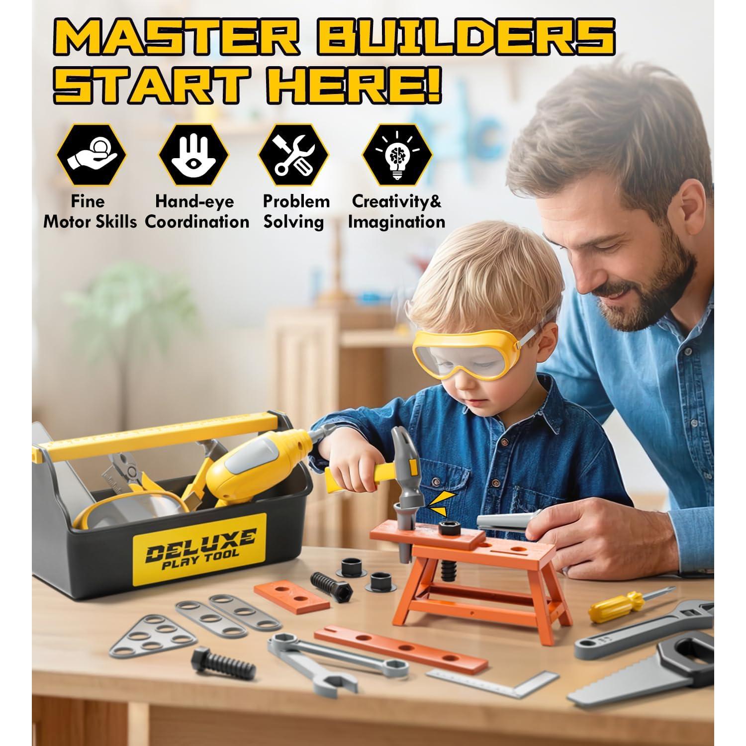 Juego de Herramientas Lehoo Castle para Niños con Taladro Eléctrico