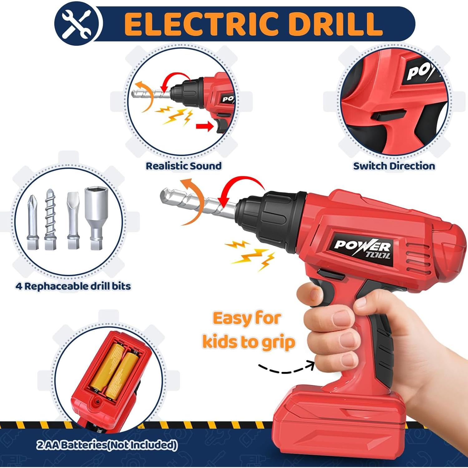 Banco de herramientas para niños ShyLizard 132 piezas