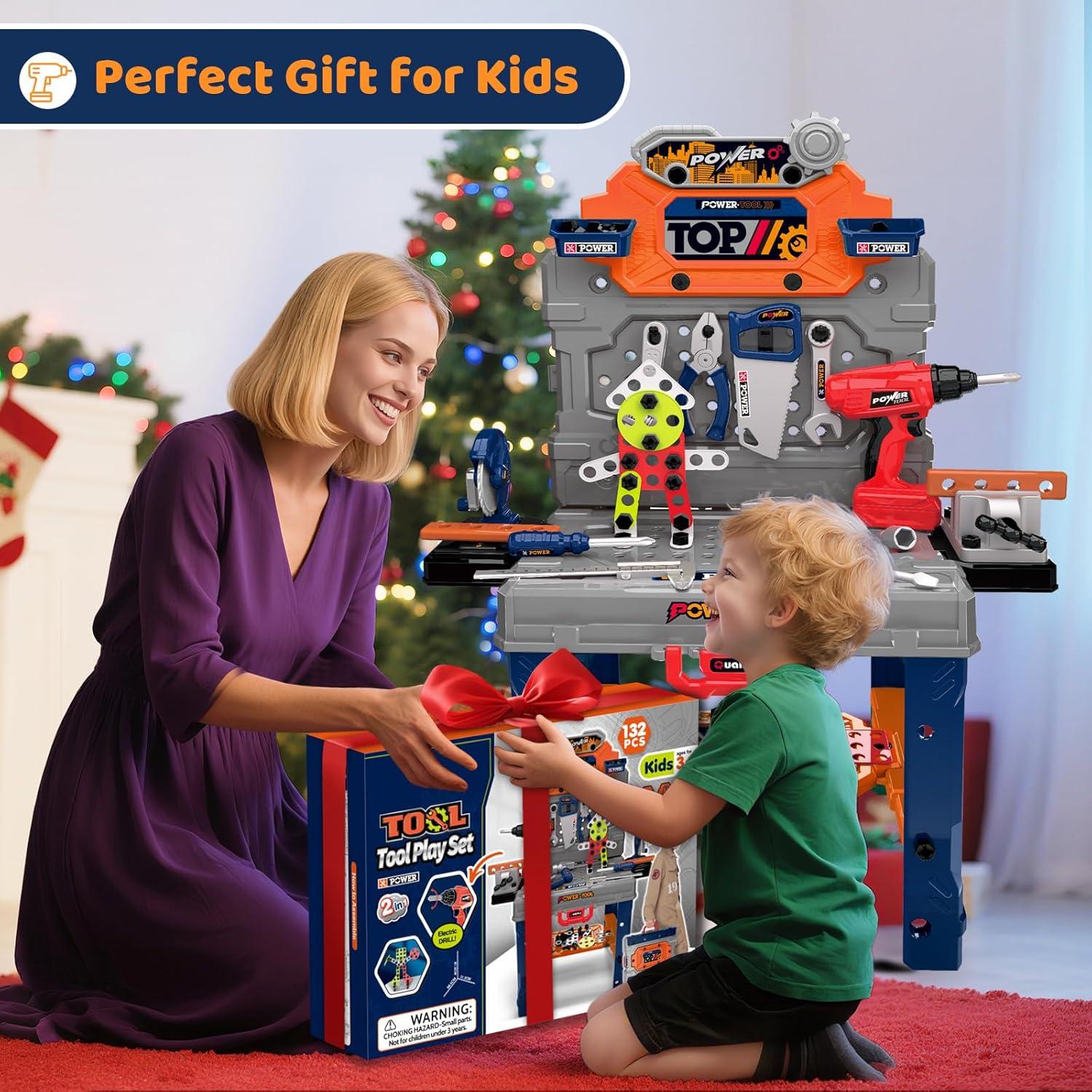 Banco de herramientas para niños ShyLizard 132 piezas