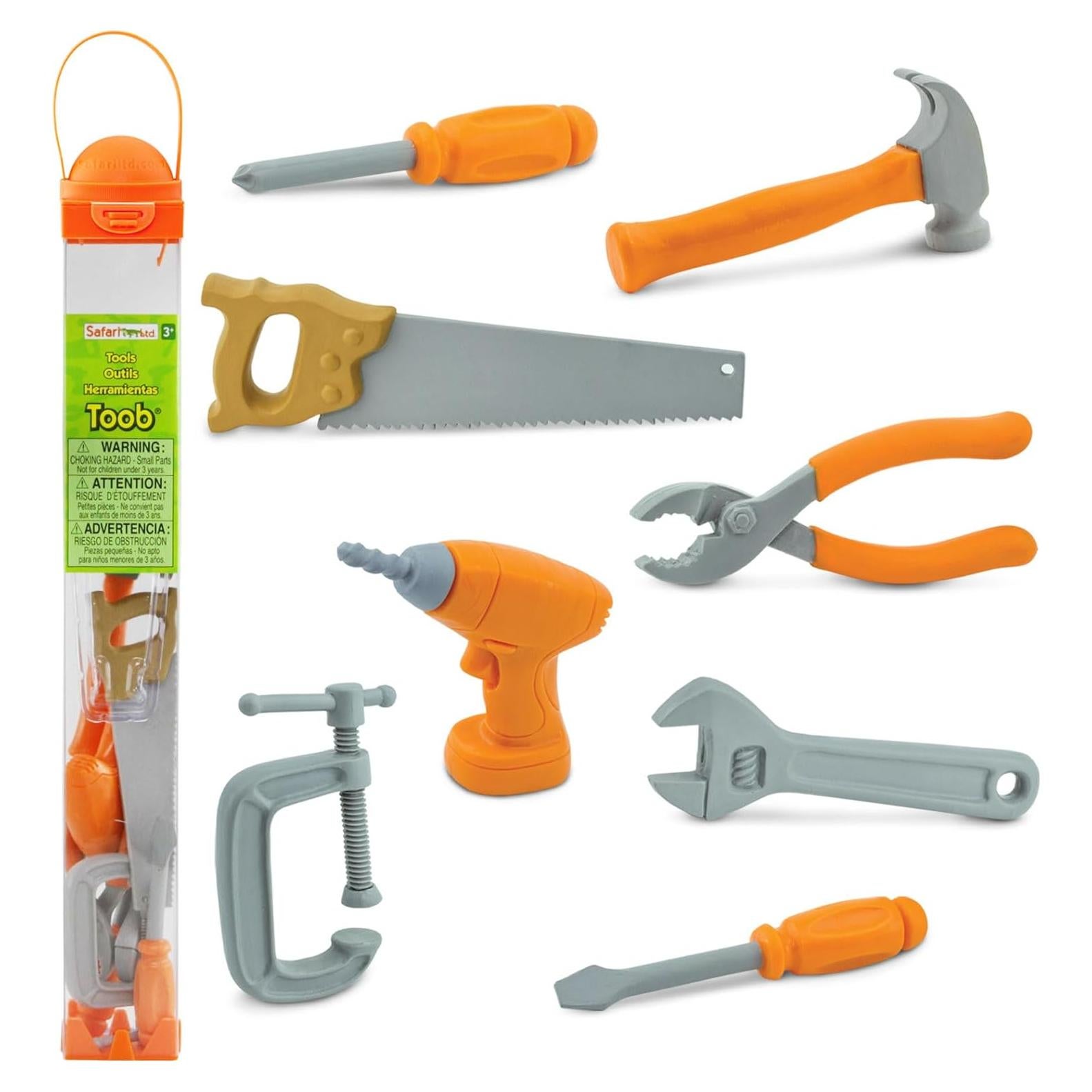 Safari Herramientas a Mano TOOB - 8 Mini Figuras Educativas