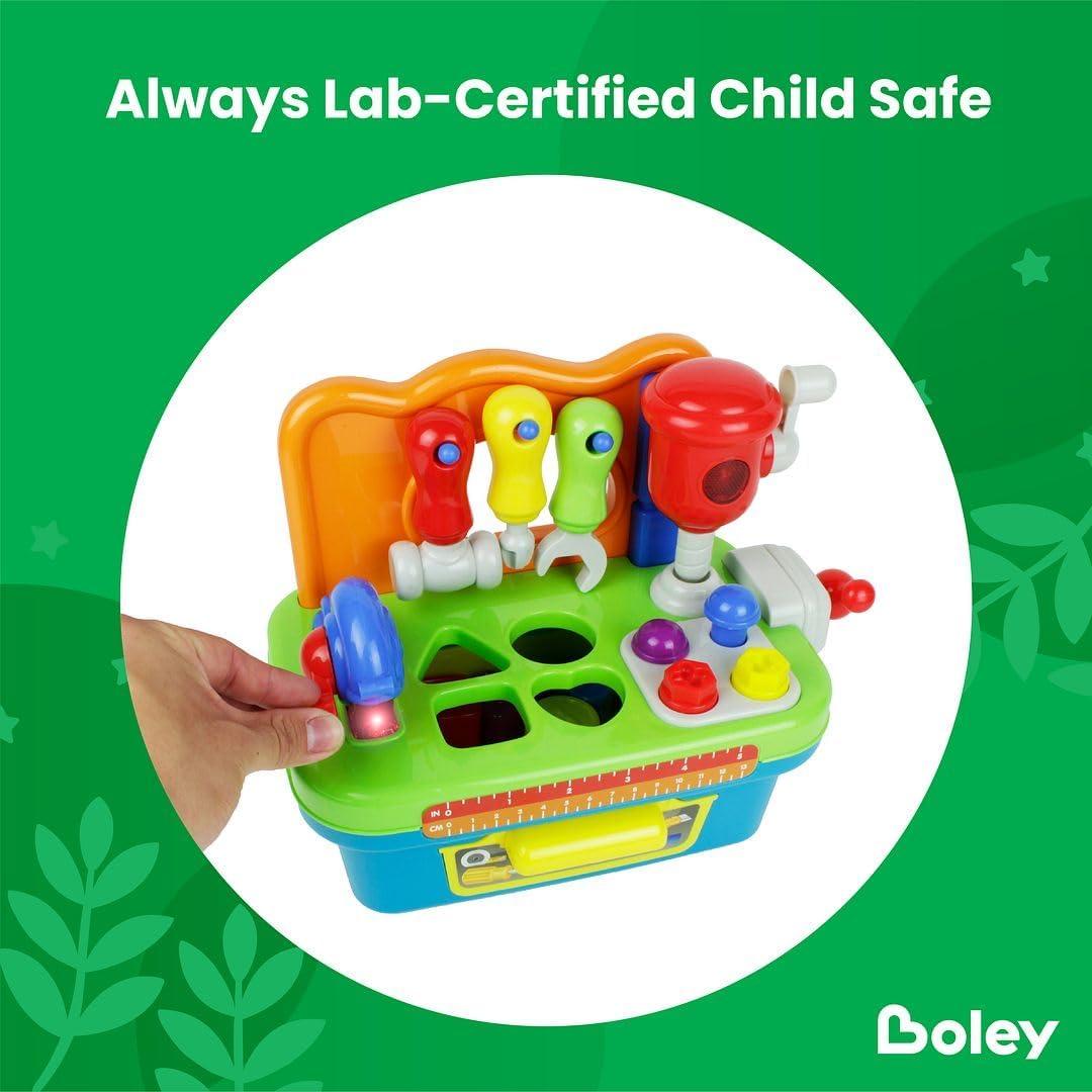 Banco de Trabajo Infantil Boley - 8 Piezas con Luz y Sonido