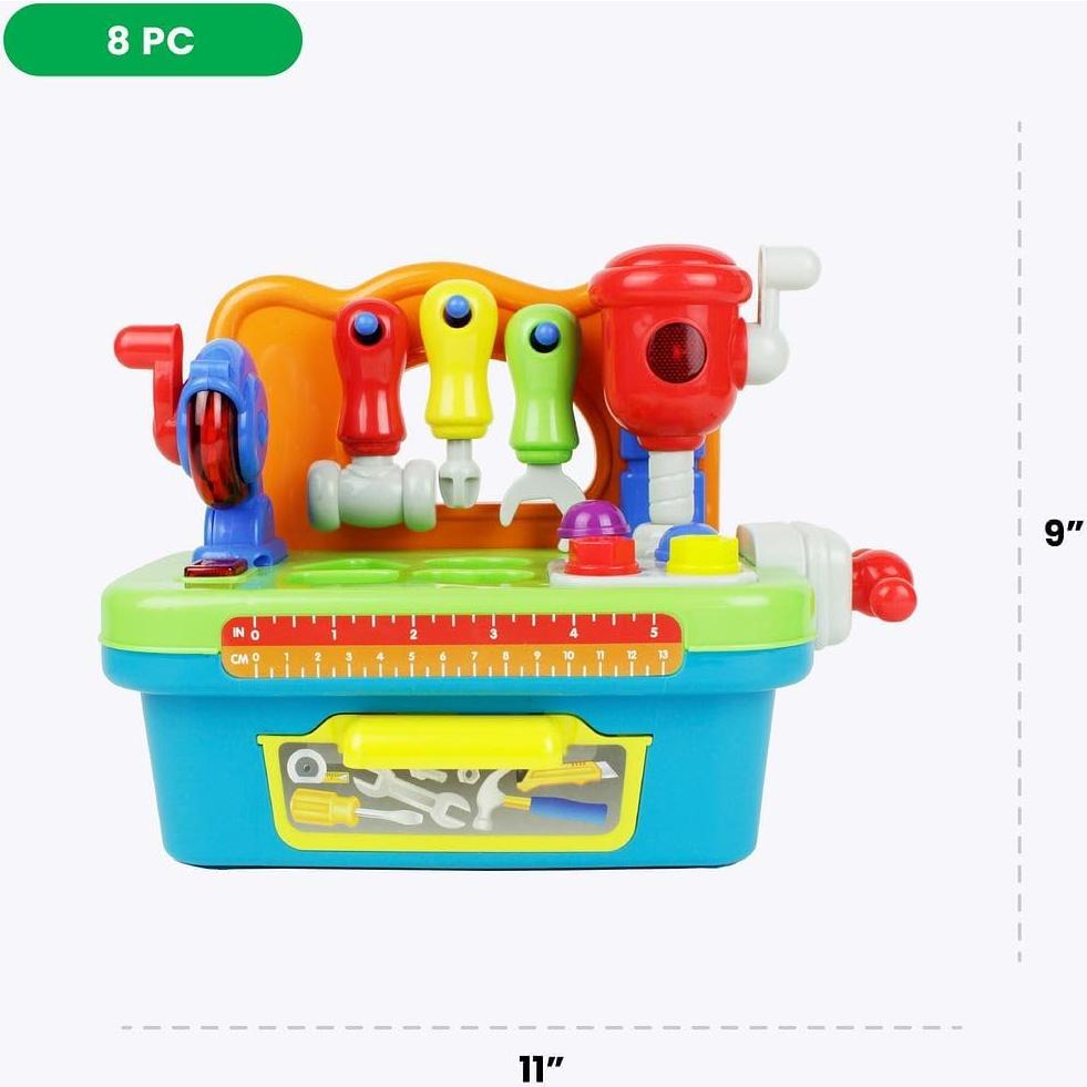 Banco de Trabajo Infantil Boley - 8 Piezas con Luz y Sonido