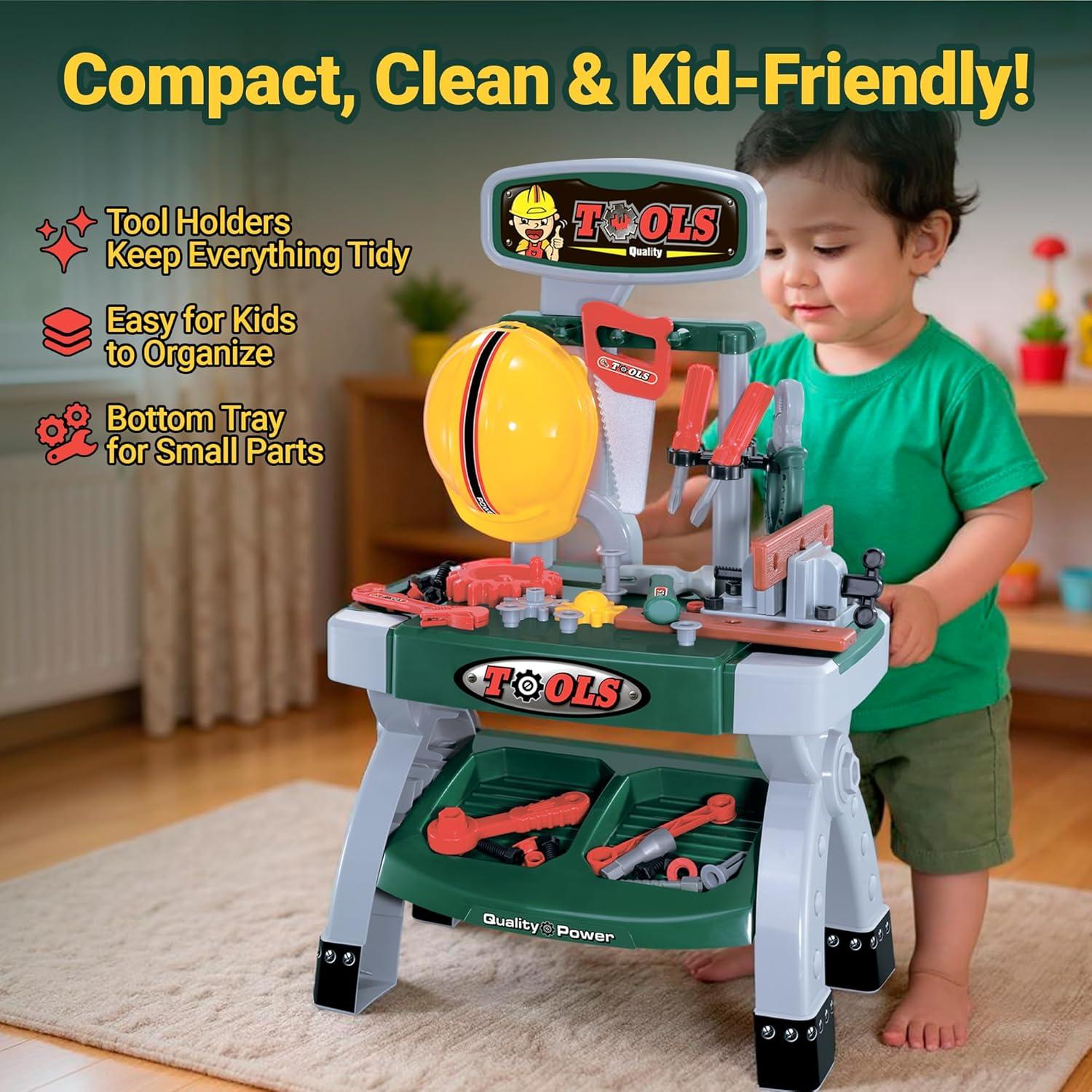 Banco de herramientas de juguete Oleoca para niños 3 años+