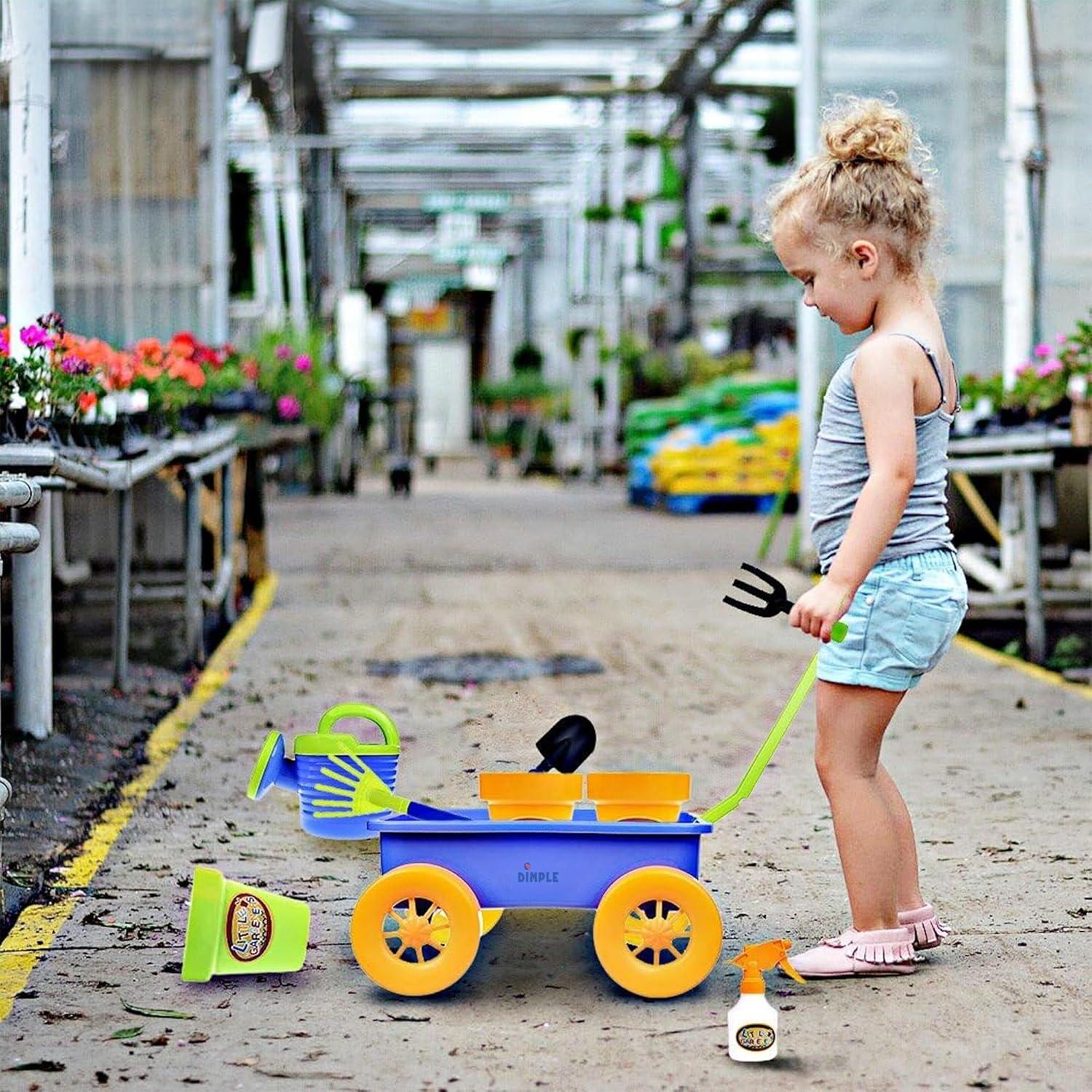 Juego de Jardinería para Niños Dimple con Carro 15 Pcs