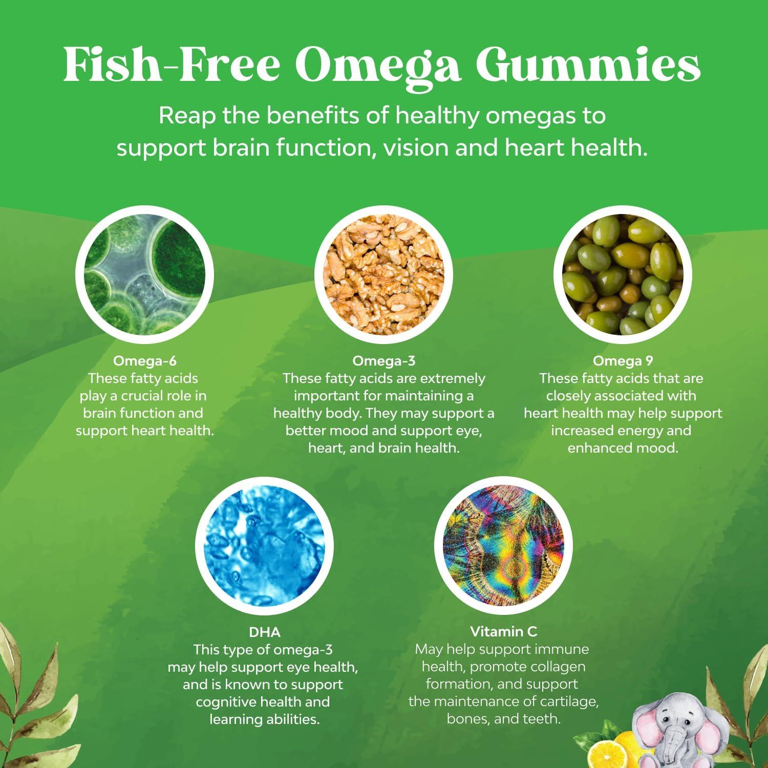 Gomitas DHA Omega 3 Natures Craft 90 Unidades Sin Pescado