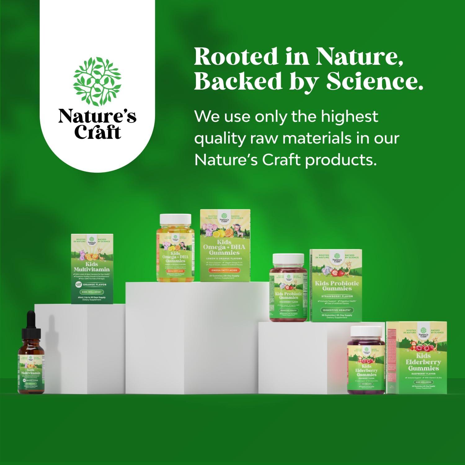 Gomitas DHA Omega 3 Natures Craft 90 Unidades Sin Pescado