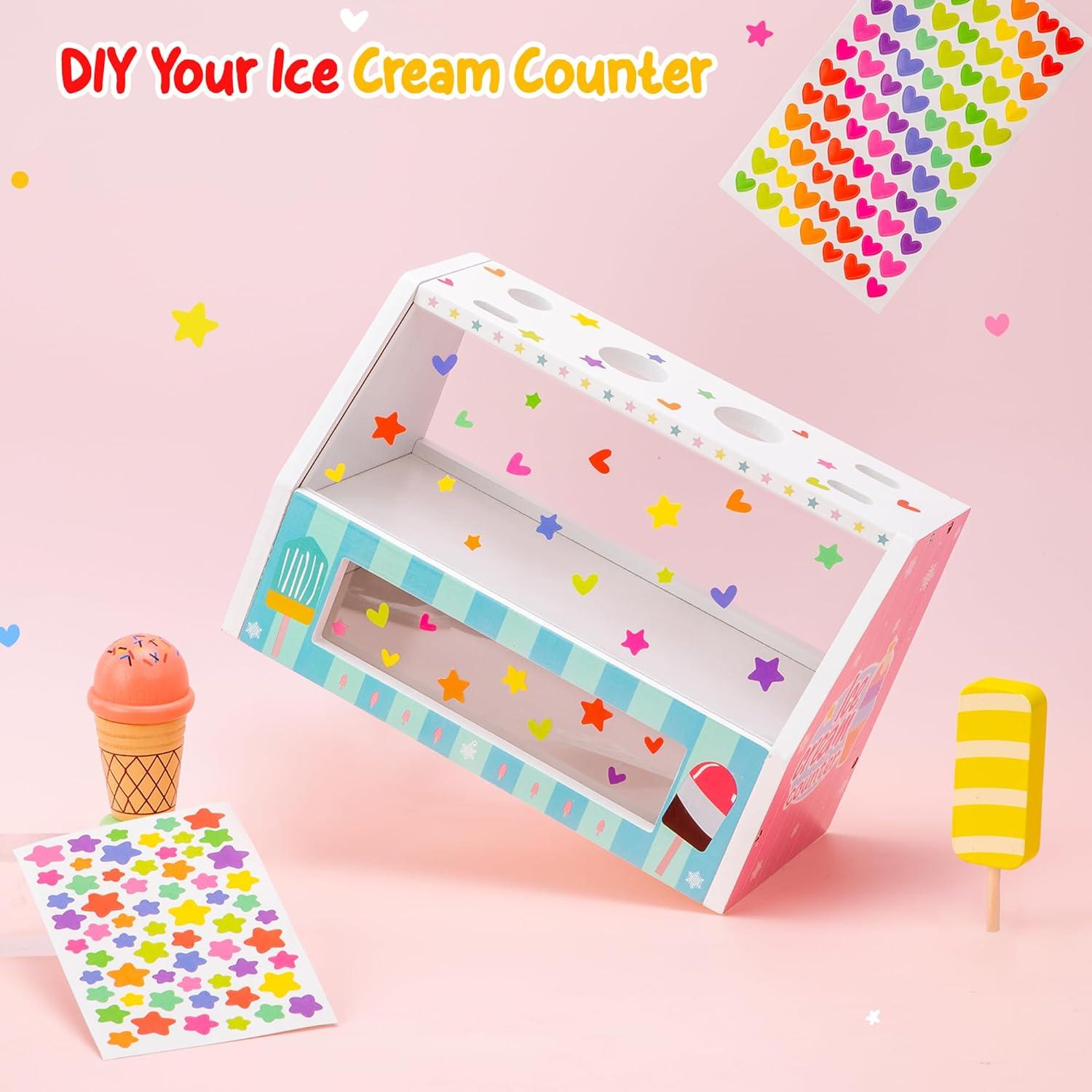 Set de Juego de Helado Meland - 51 Piezas de Madera para Niños