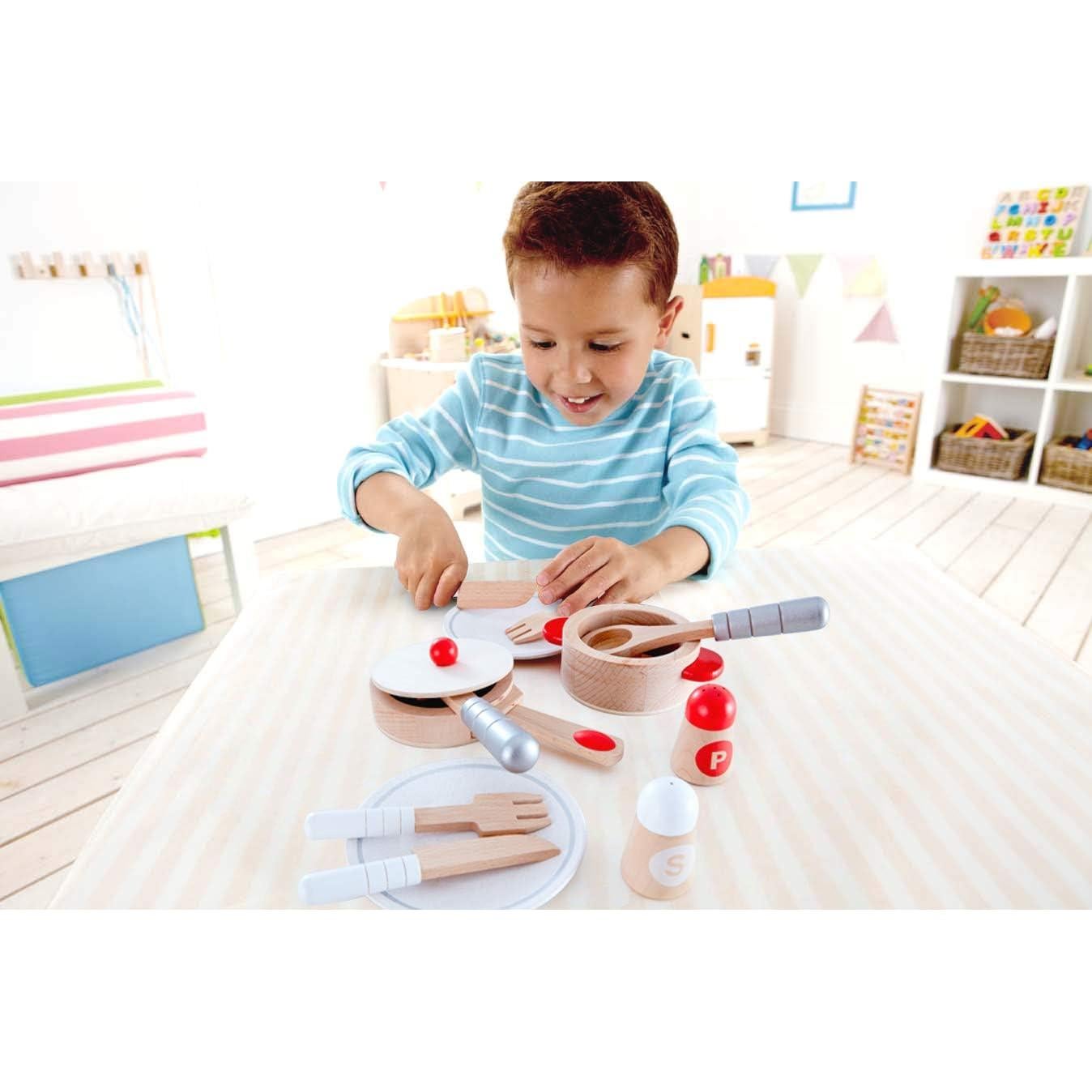 Juego de Cocina de Madera Hape Cook & Serve 13 Piezas