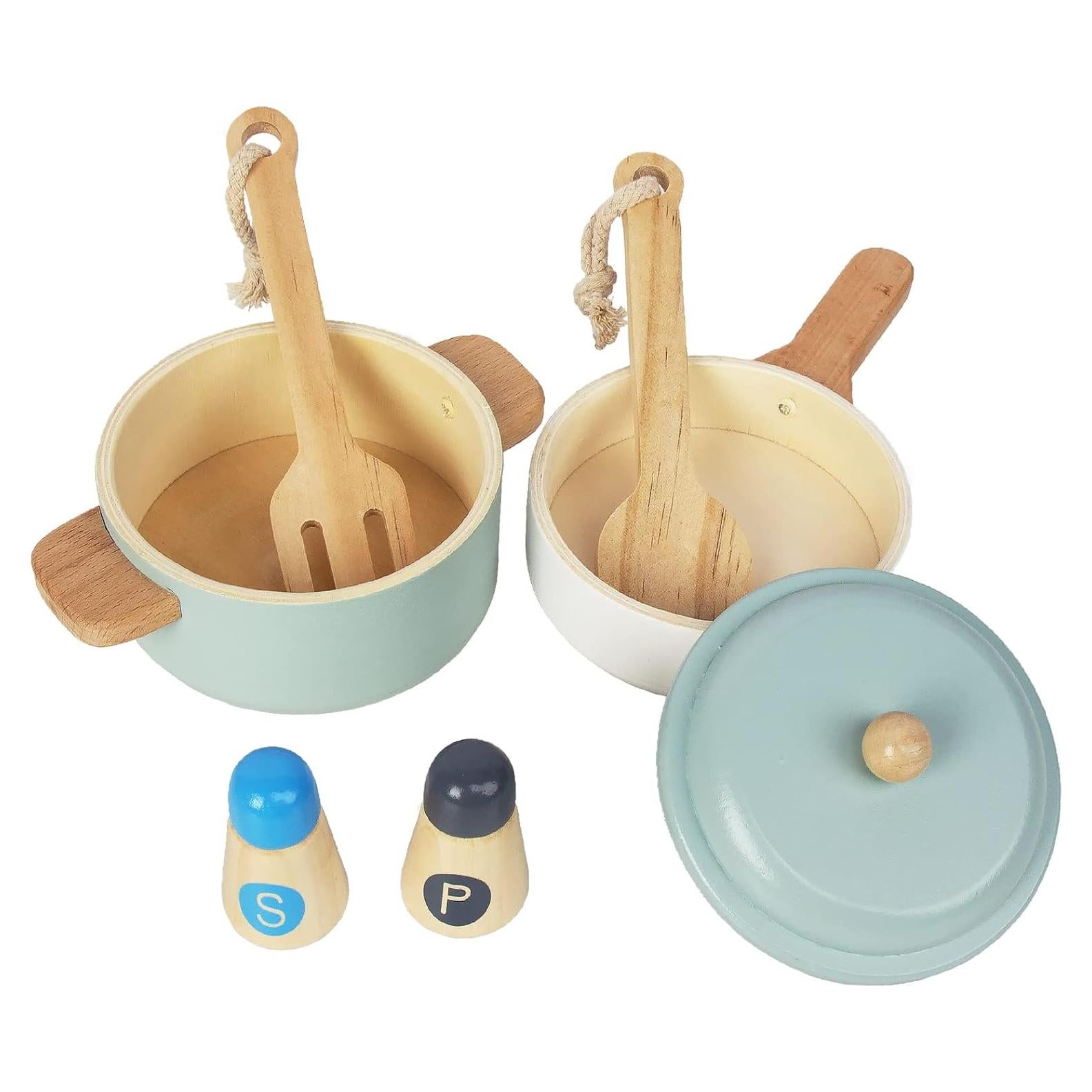 Juego de Utensilios de Cocina de Madera WoodenEdu 23.6x18.3cm