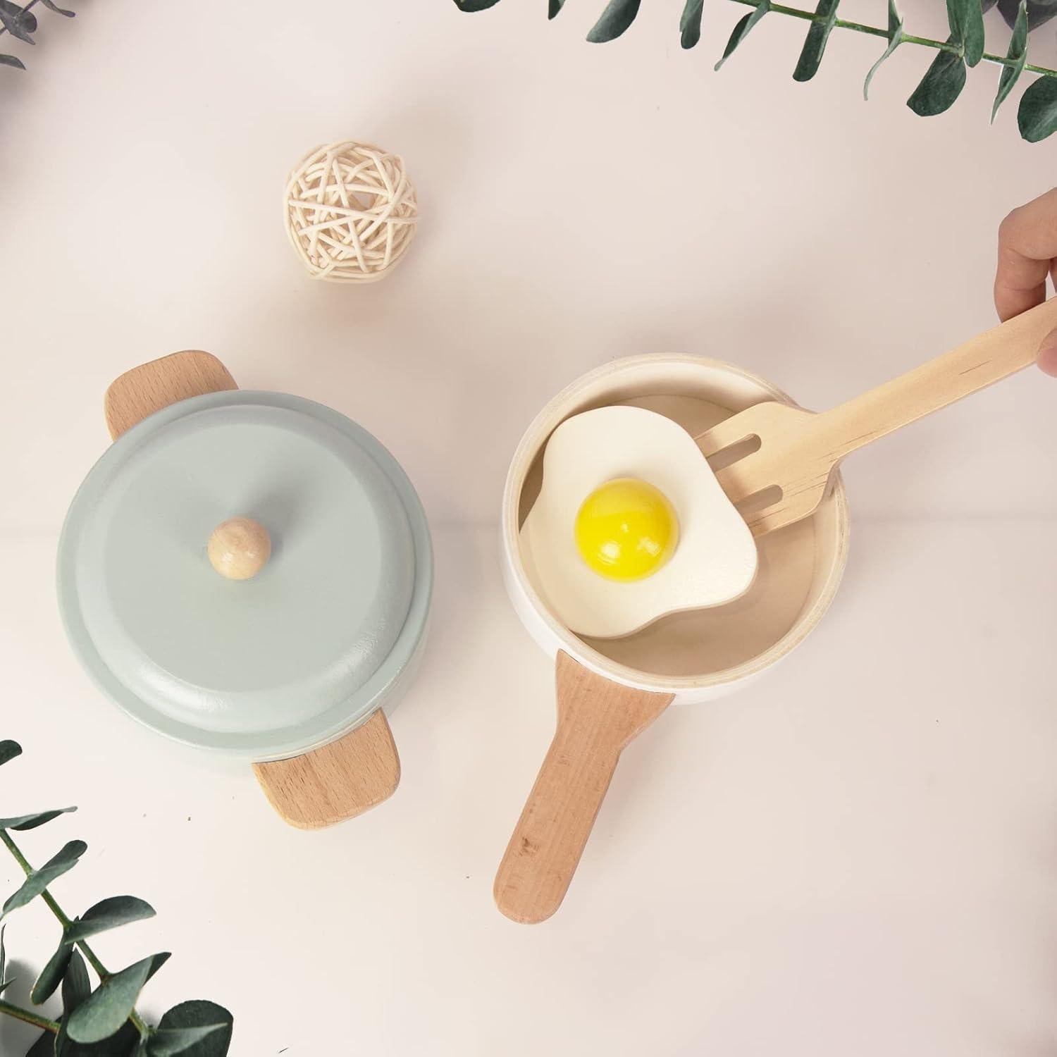 Juego de Utensilios de Cocina de Madera WoodenEdu 23.6x18.3cm