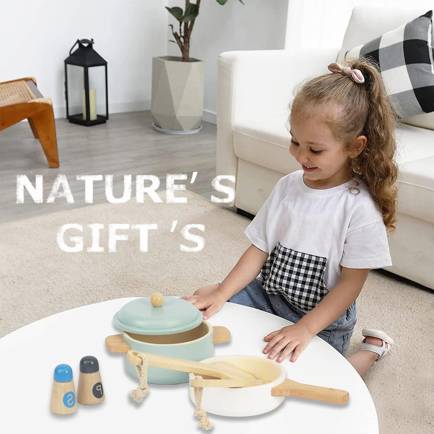 Juego de Utensilios de Cocina de Madera WoodenEdu 23.6x18.3cm