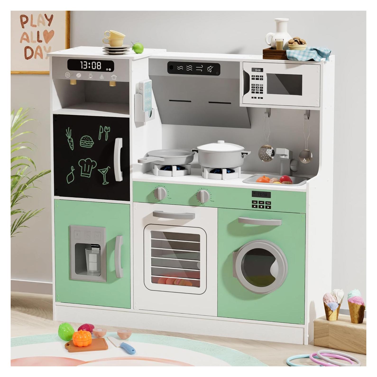 Cocina de Juguete BIERUM con Luces y Sonidos, 28 Piezas