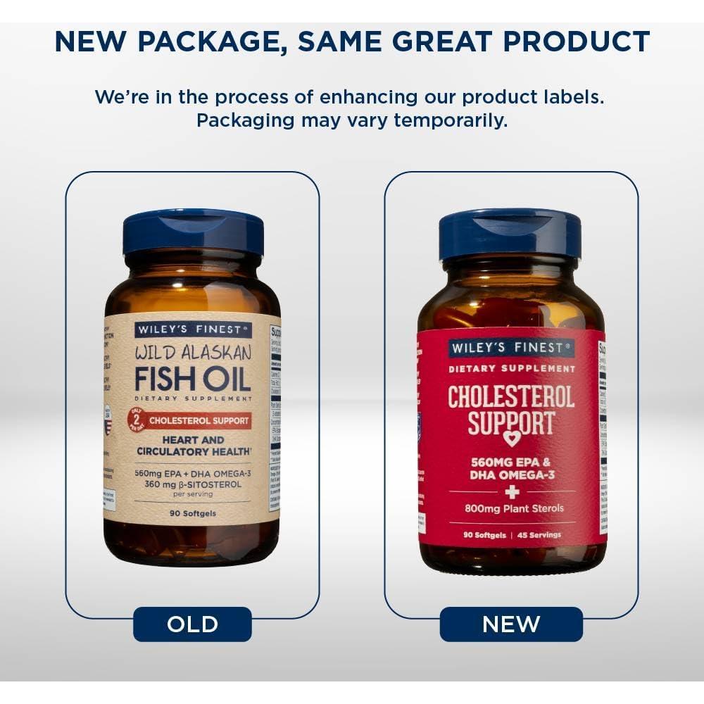 Aceite de Pescado Salvaje Wiley's Finest 90 Gelatinas Blandas 560mg Omega-3