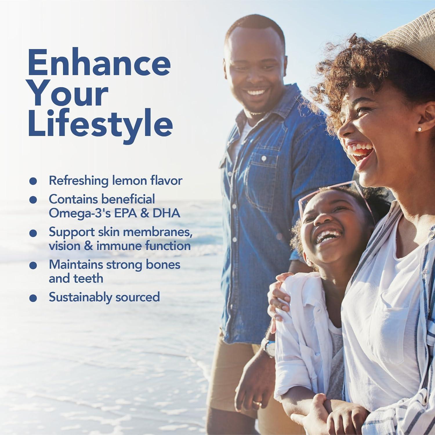 Aceite de Hígado de Bacalao Soulsation 473ml - Omega 3, Limón