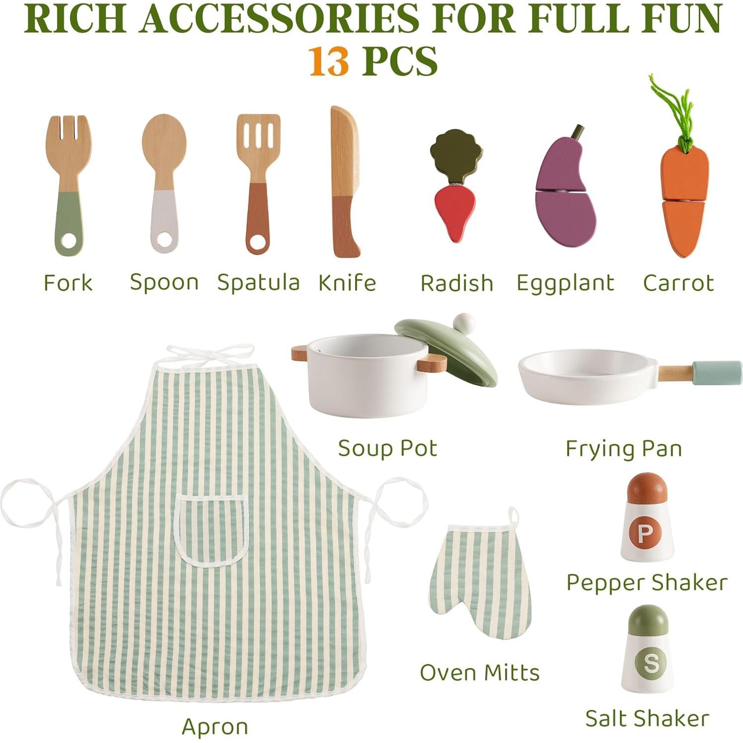 Cocina de Juguete de Madera ROBOTIME para Niños 3+ Años