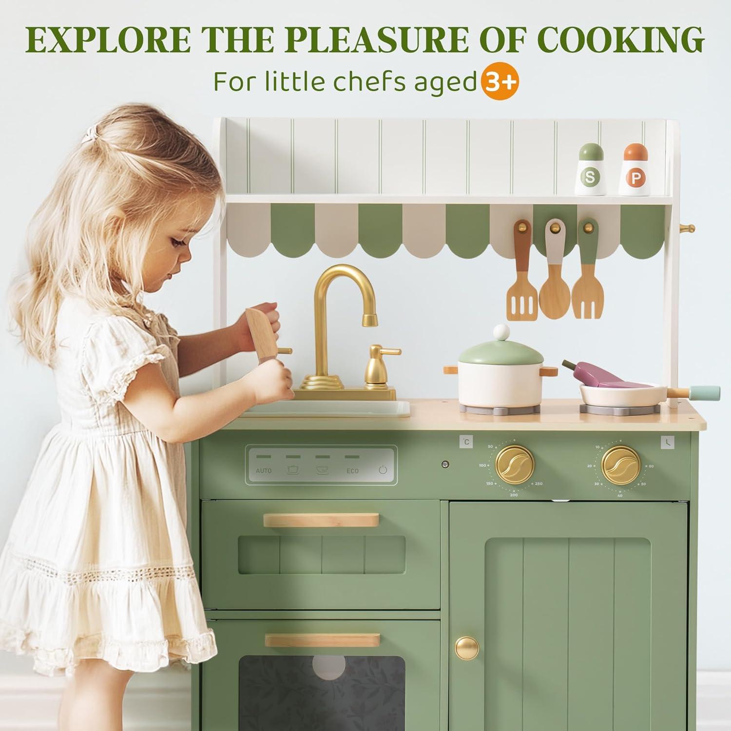 Cocina de Juguete de Madera ROBOTIME para Niños 3+ Años