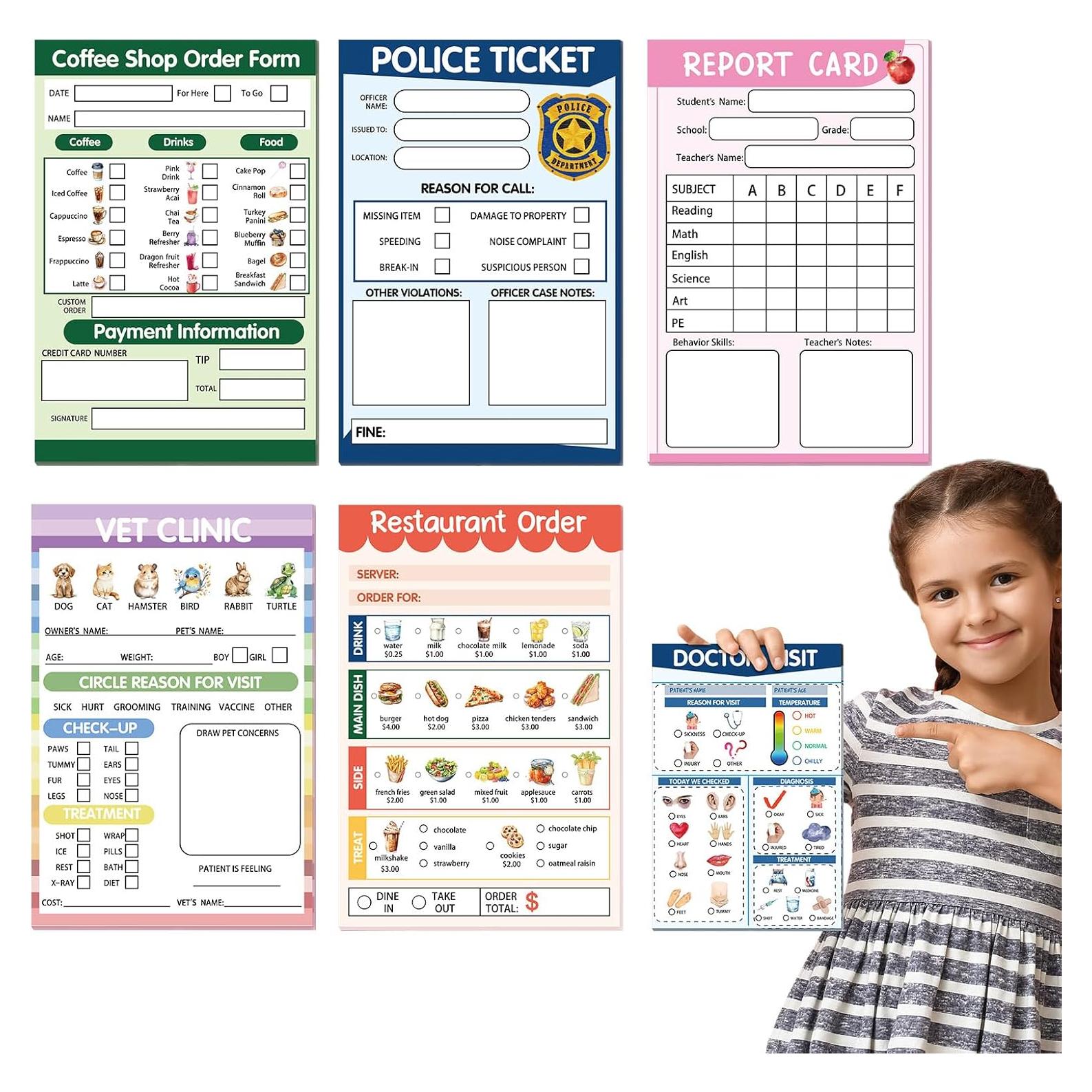 Cuadernos de Juego de Simulación para Niños Eaasty - 6 Pcs