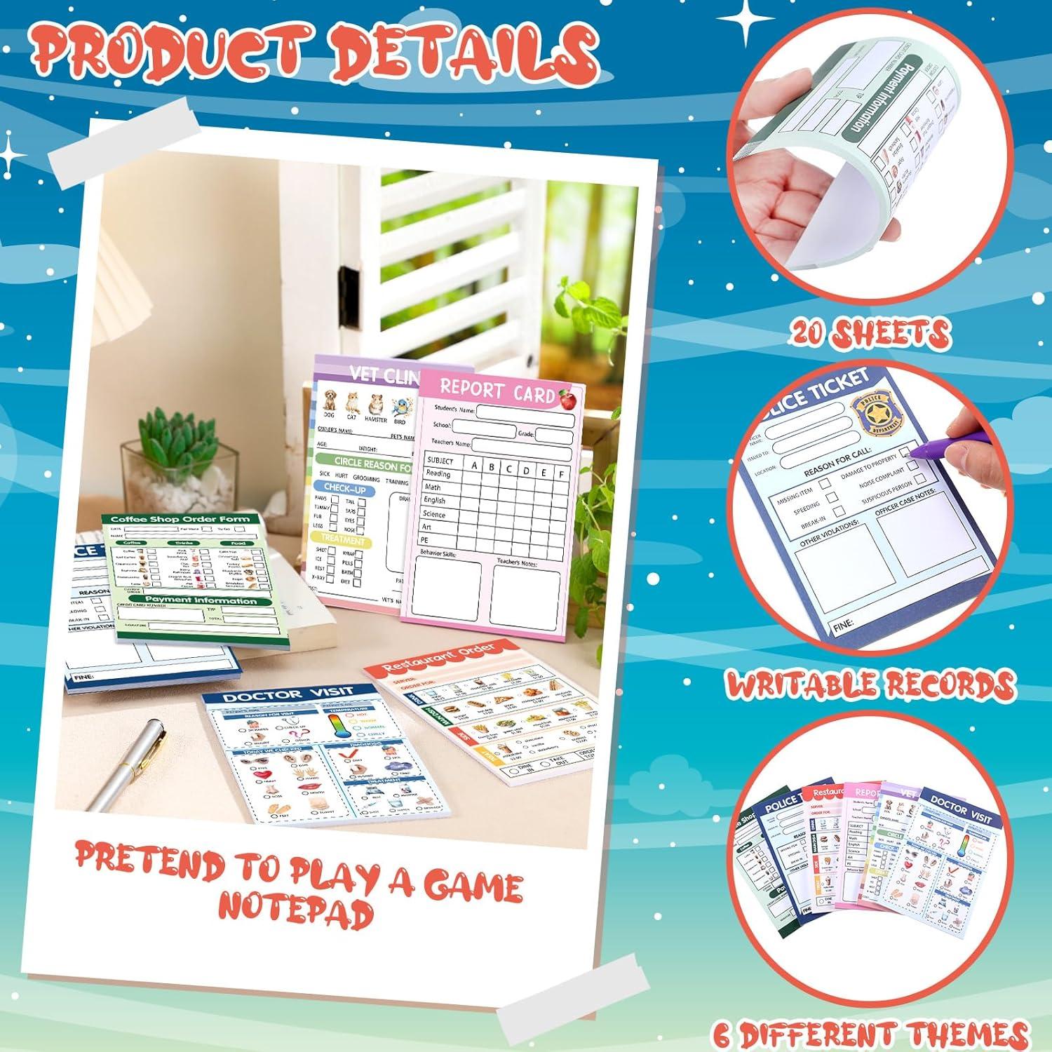 Cuadernos de Juego de Simulación para Niños Eaasty - 6 Pcs