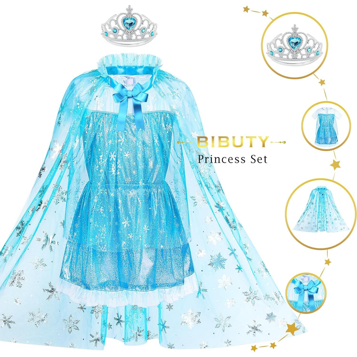 Conjunto de Disfraz de Princesa BIBUTY para Niñas 3-6 Años