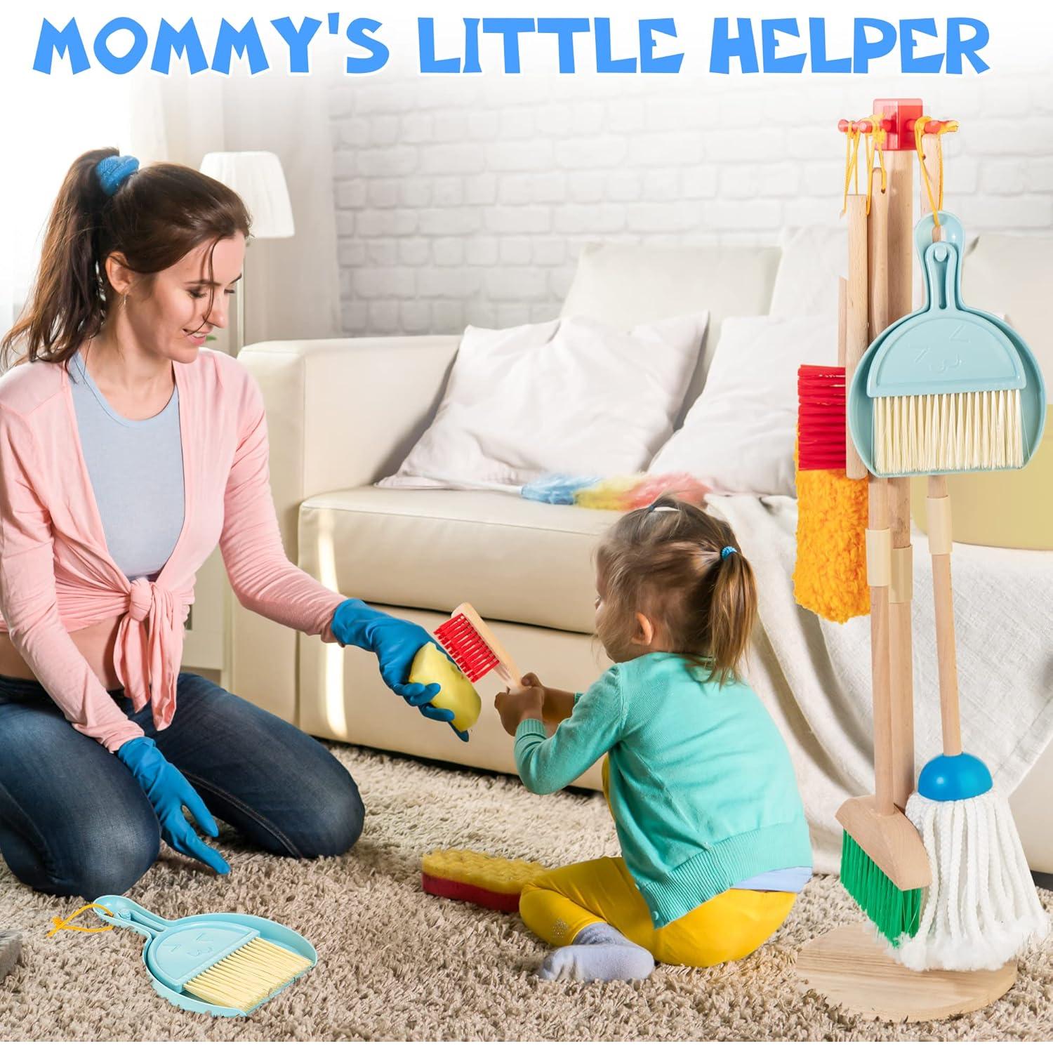 Juego de Limpieza de Madera WOODMAM 8 Piezas para Niños