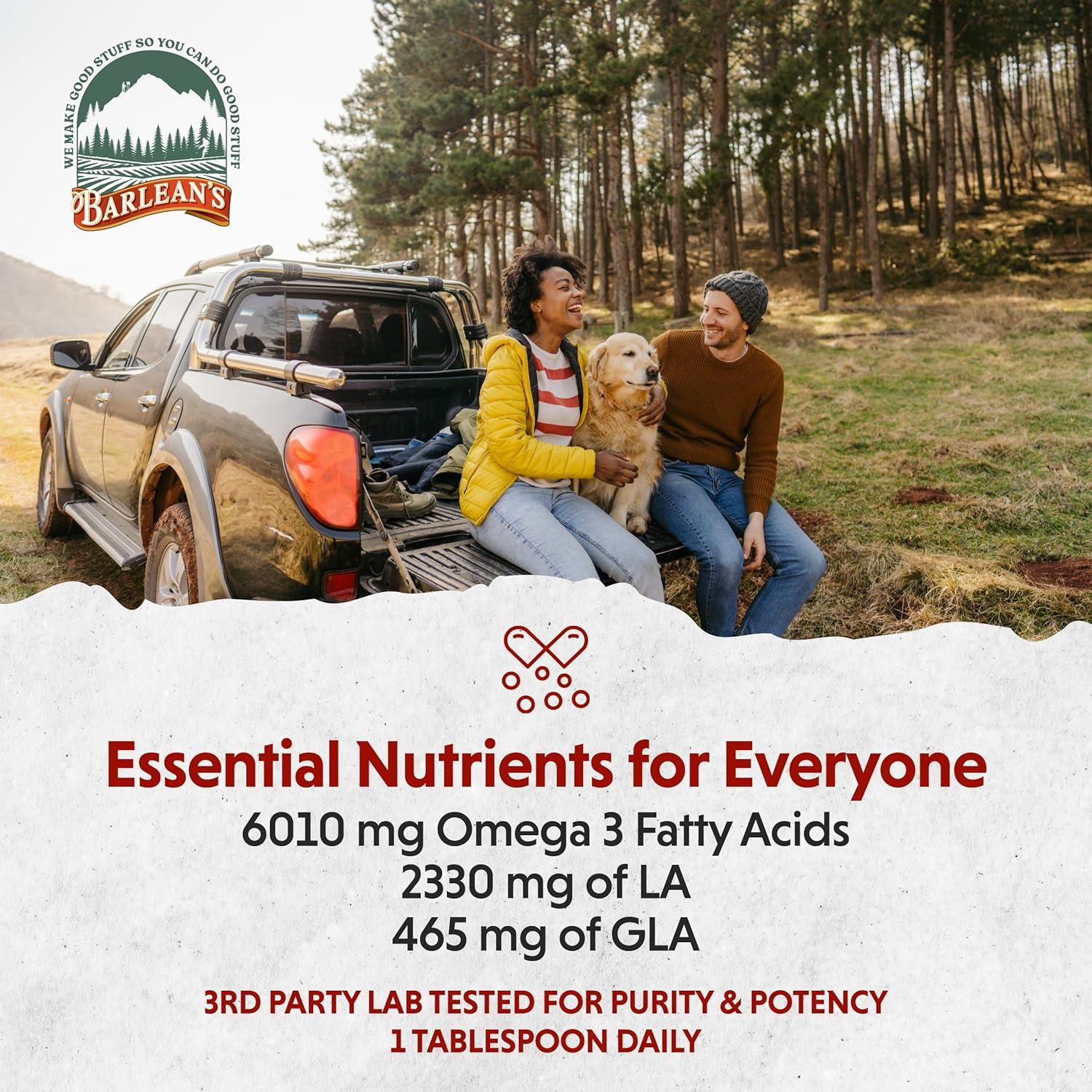 Suplemento Líquido Omega 3 Barlean's 355ml - Aceite de Lino y Borraja