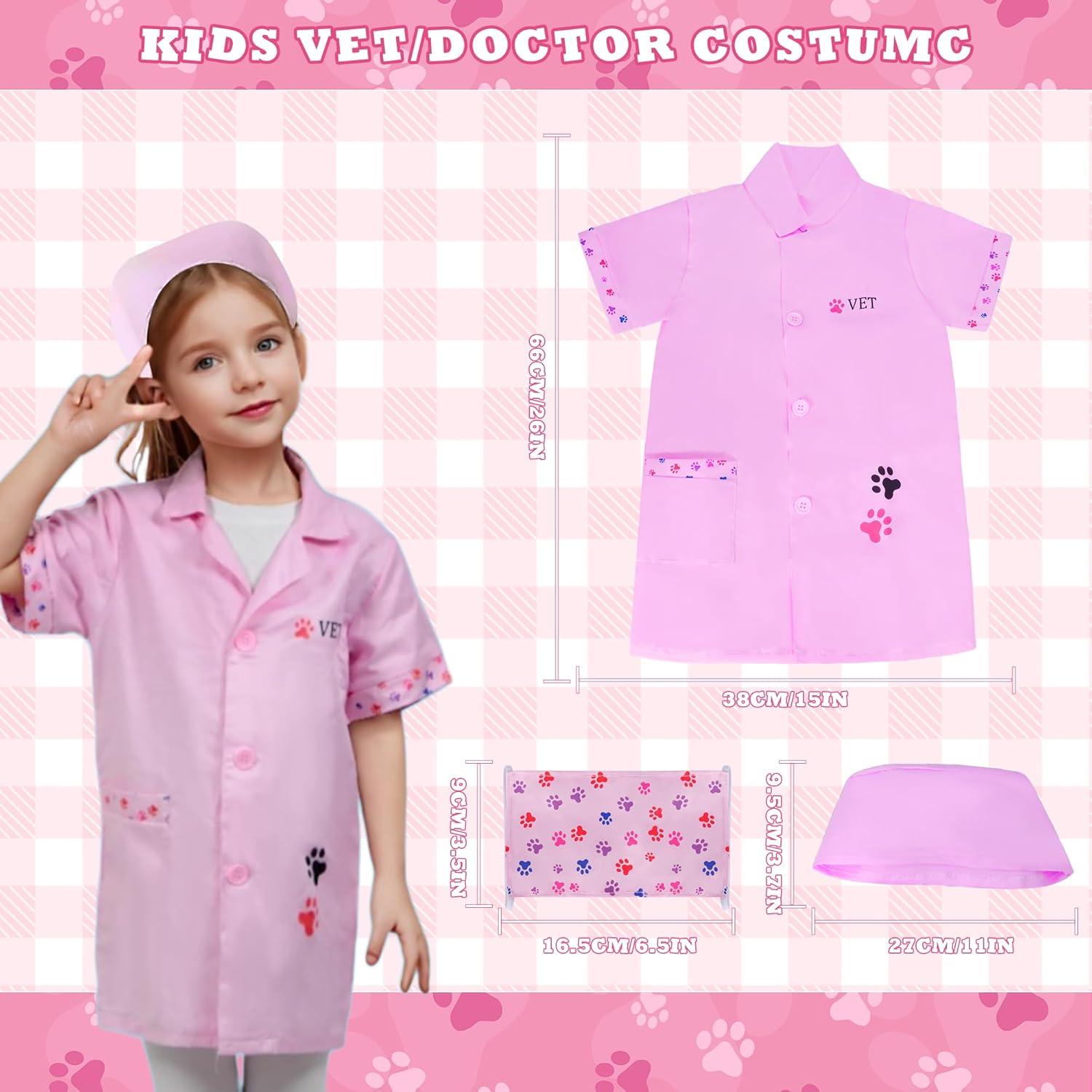 Kit de Doctor para Niños DWMTGS con Gatito Blanco - Juego Simulado