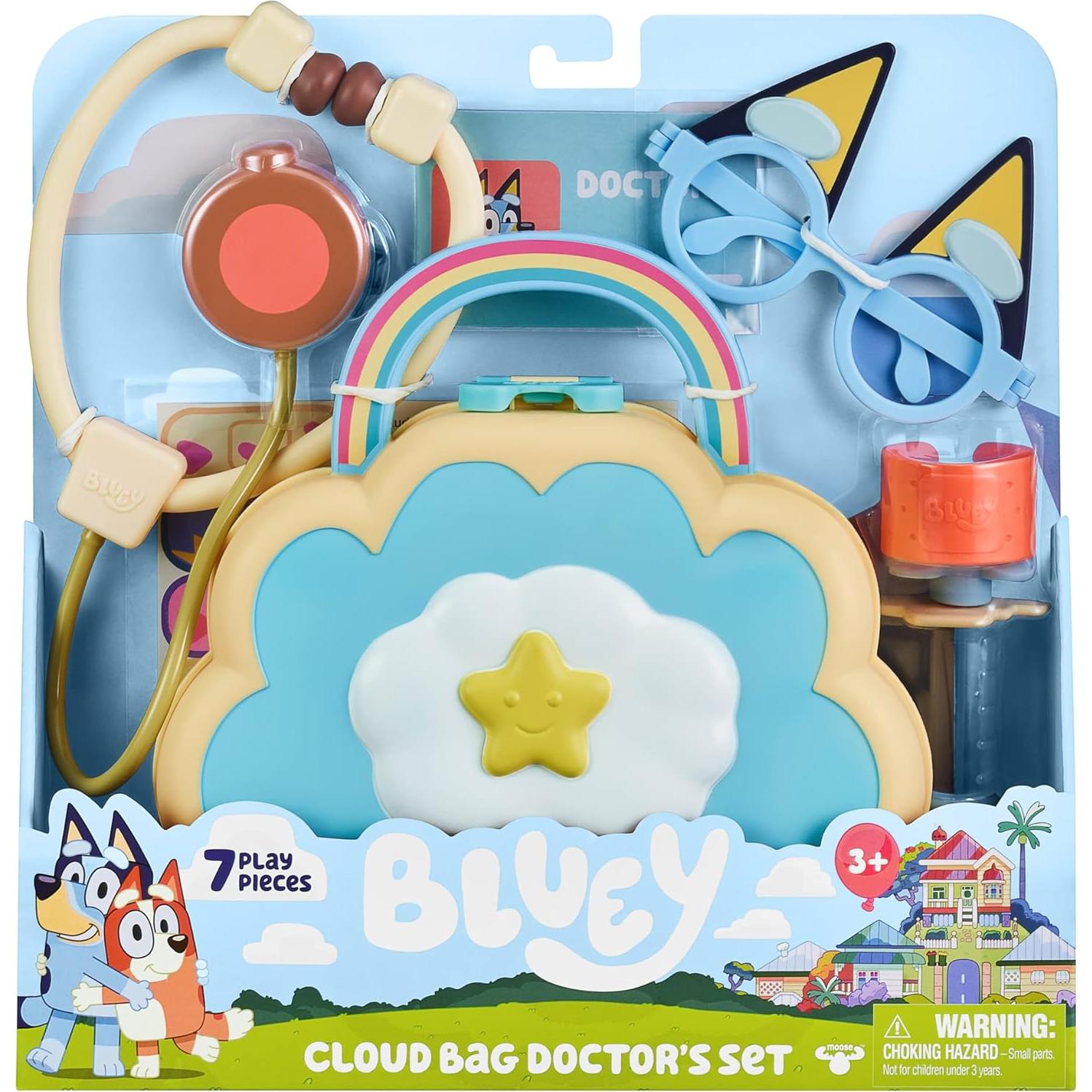 Juego de Doctor Bluey Cloud Bag - Set Médico 7 Piezas