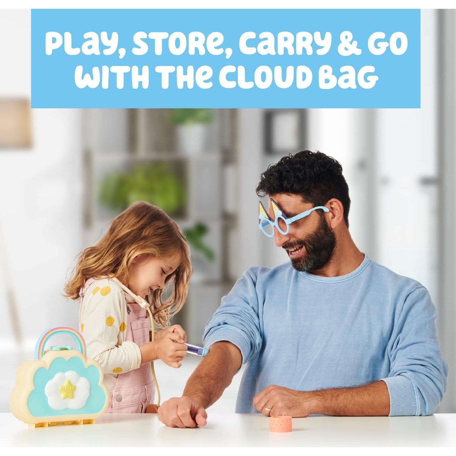 Juego de Doctor Bluey Cloud Bag - Set Médico 7 Piezas