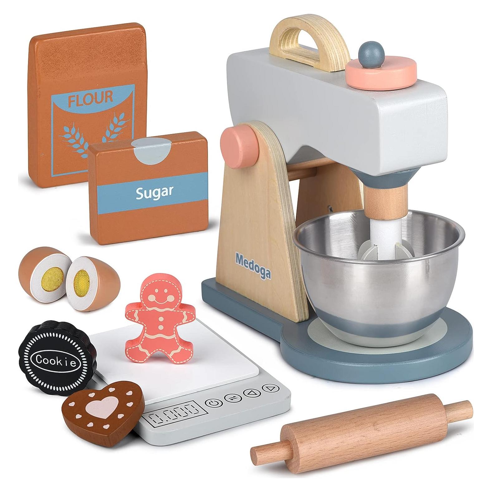 Juego de Accesorios de Cocina de Madera Medoga - Mezclador Infantil