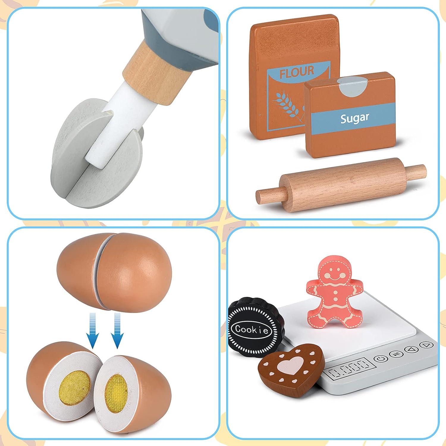 Juego de Accesorios de Cocina de Madera Medoga - Mezclador Infantil
