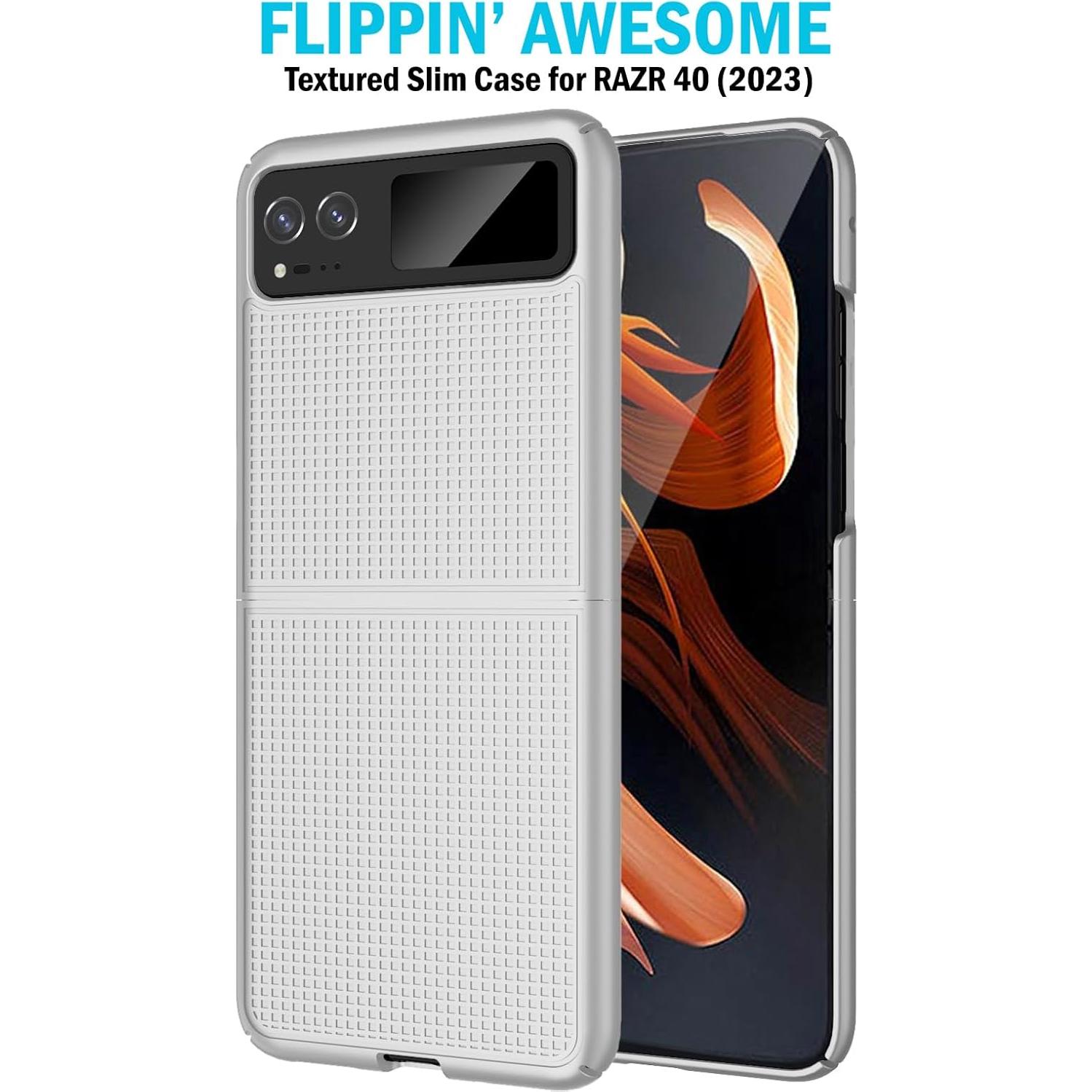 Funda Dura Slim para Motorola RAZR 2023 Nakedcellphone - Blanco