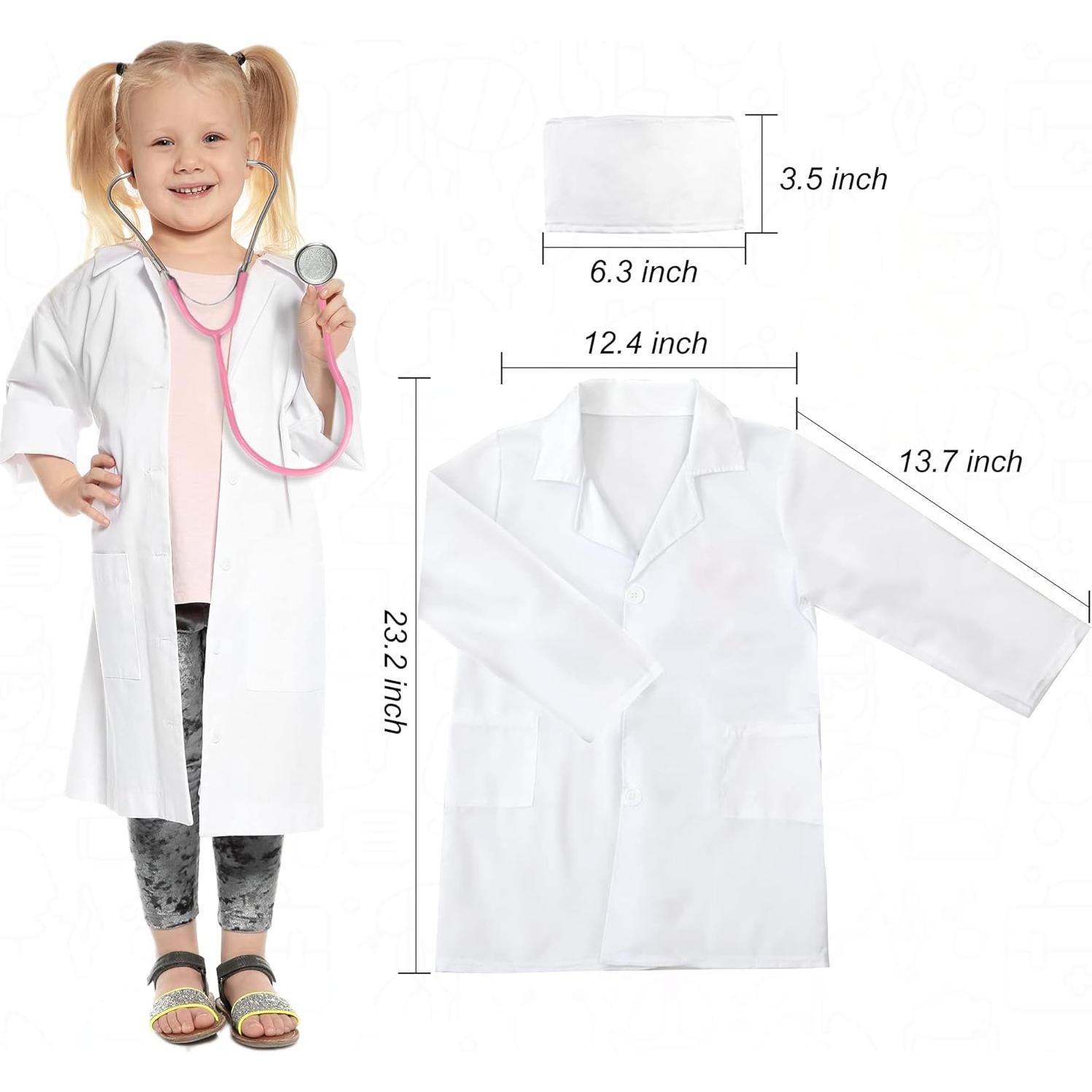 Kit de Doctor Phobby Rosa 27 Piezas Estetoscopio Real Niños 3-8 Años