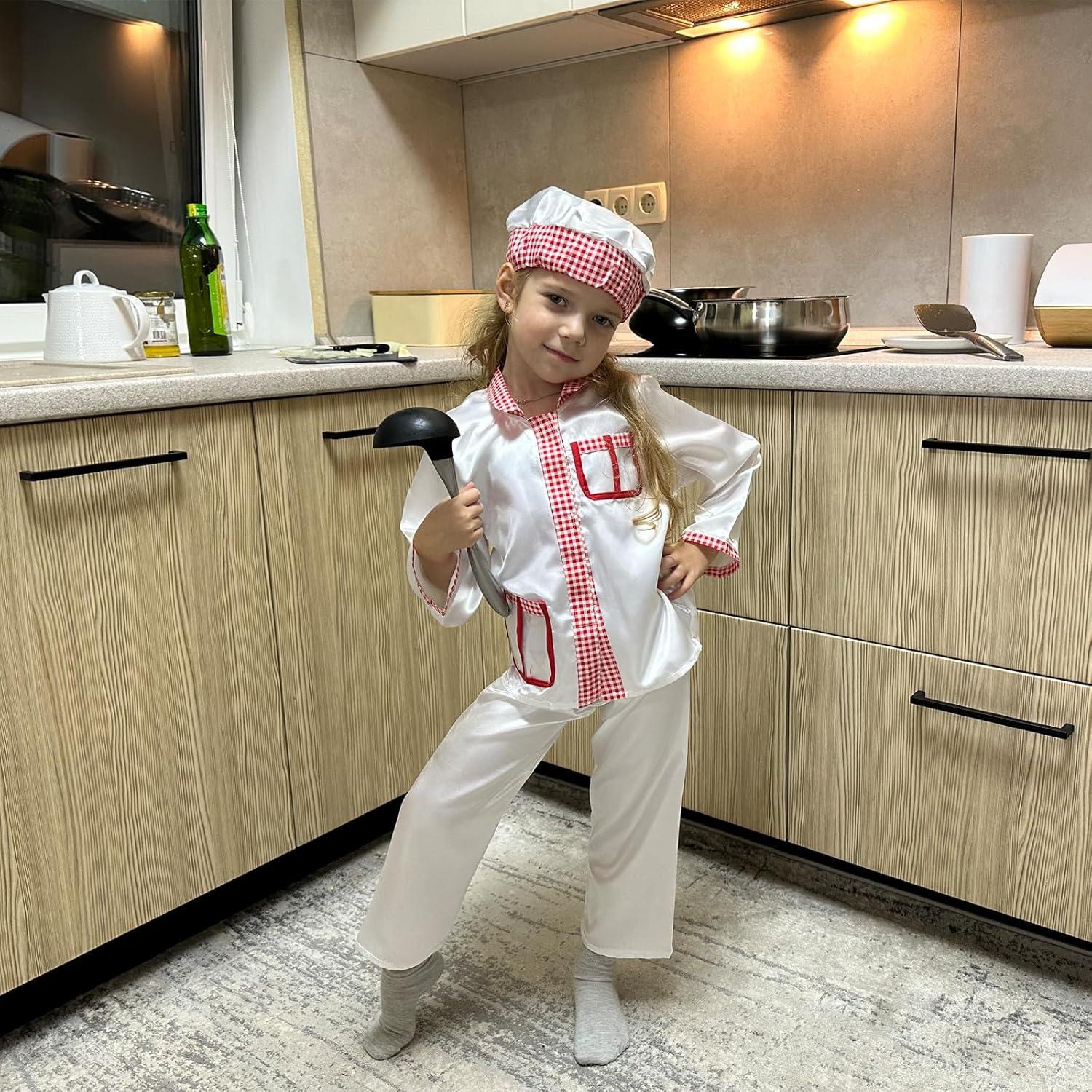 DISHIO Conjunto de Disfraces para Niños 14PCS Bombero, Policía, Doctor, Chef