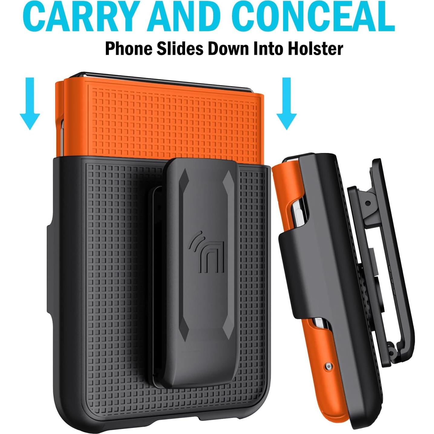 Funda Dura Slim para Motorola RAZR 2023 Nakedcellphone Naranja