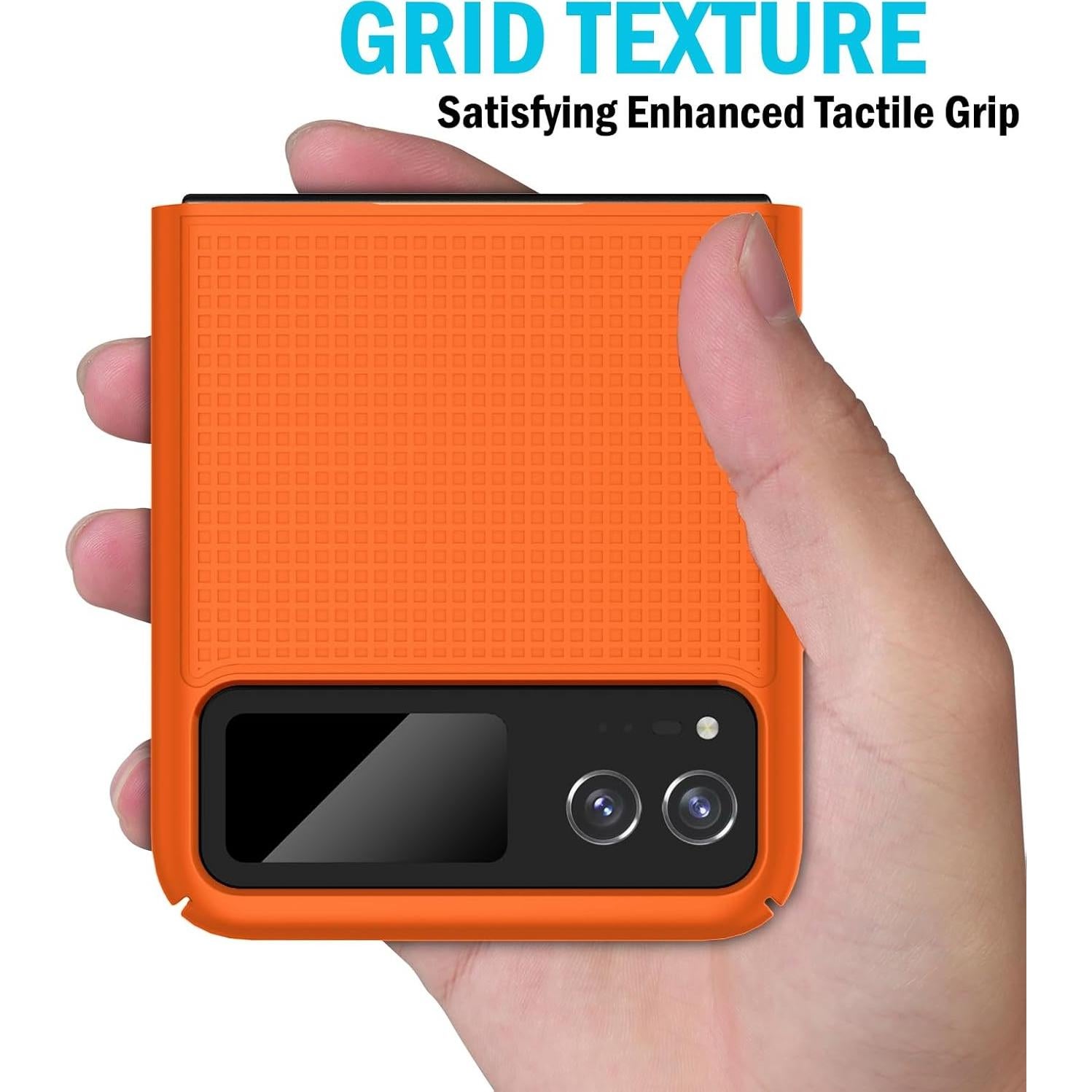 Funda Dura Slim para Motorola RAZR 2023 Nakedcellphone Naranja