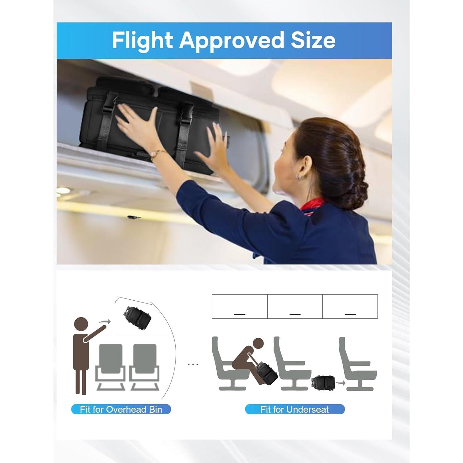 Mochila de Viaje al Vacío Suradar 20L Azul Pavo Real