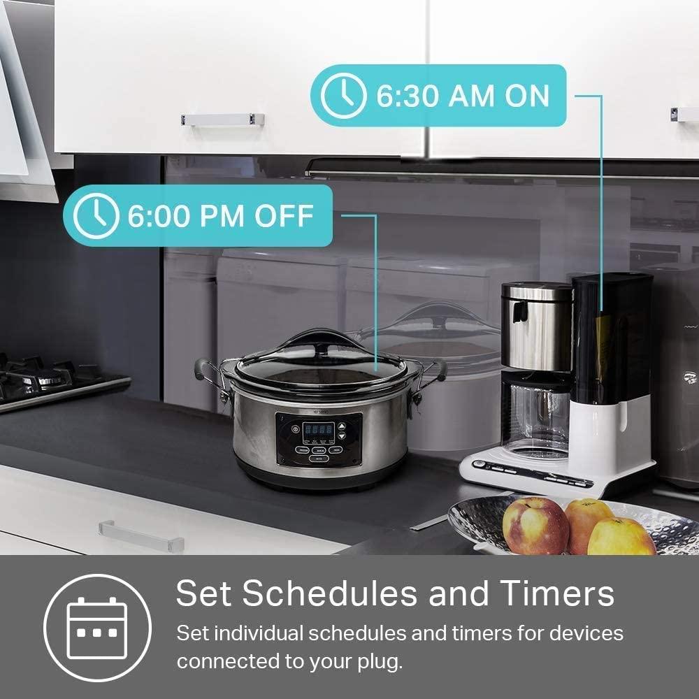 Enchufe Inteligente Kasa HS103P4, Control Wi-Fi, 4 Piezas