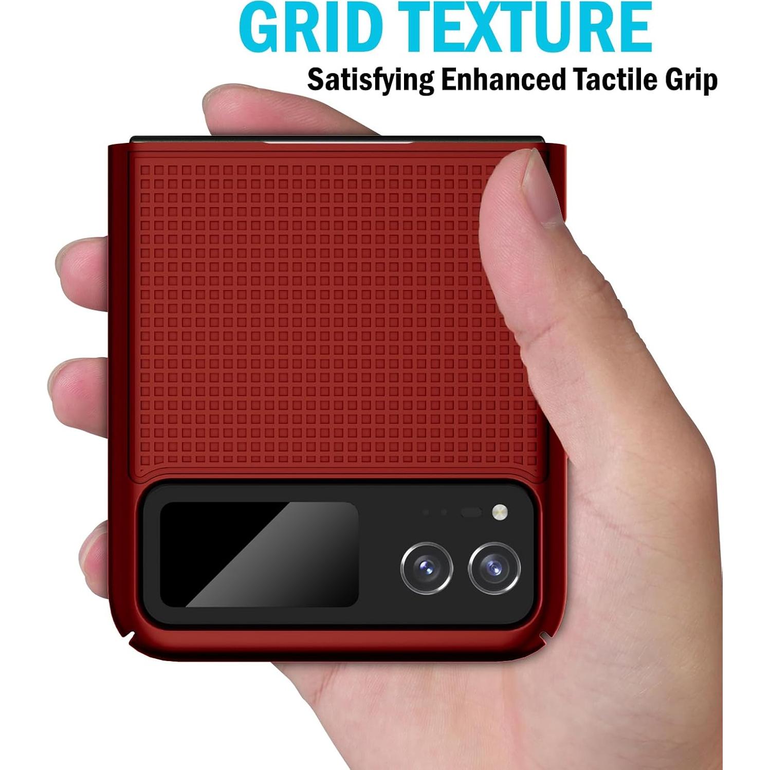 Funda Dura Slim para Motorola RAZR 2023 - Rojo con Clip