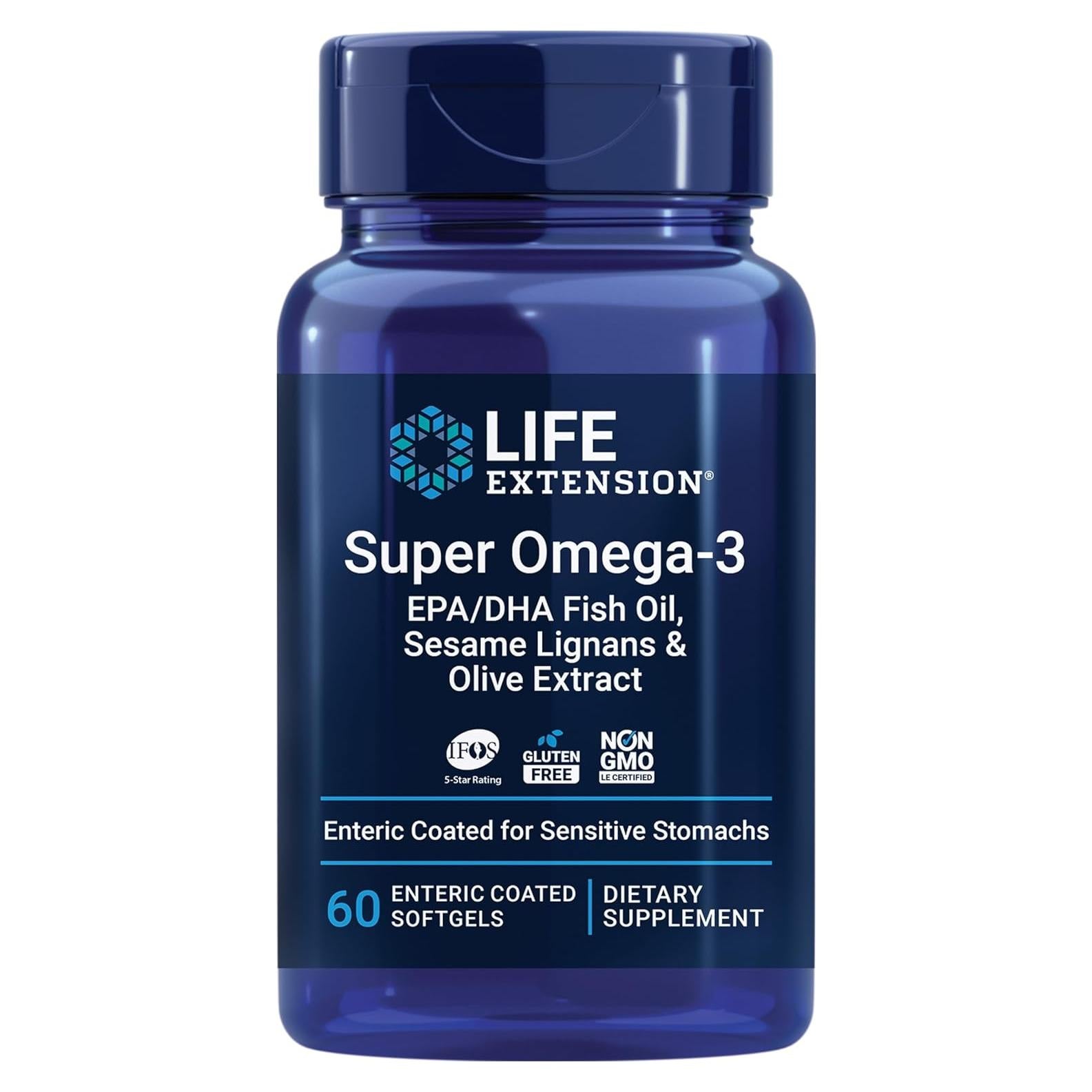 Life Extension Super Omega-3 EPA/DHA Aceite de Pescado 60 Gelatinas