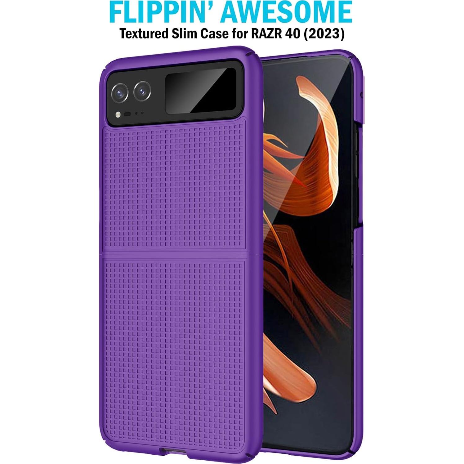 Funda Dura Motorola RAZR 2023 Nakedcellphone Morado