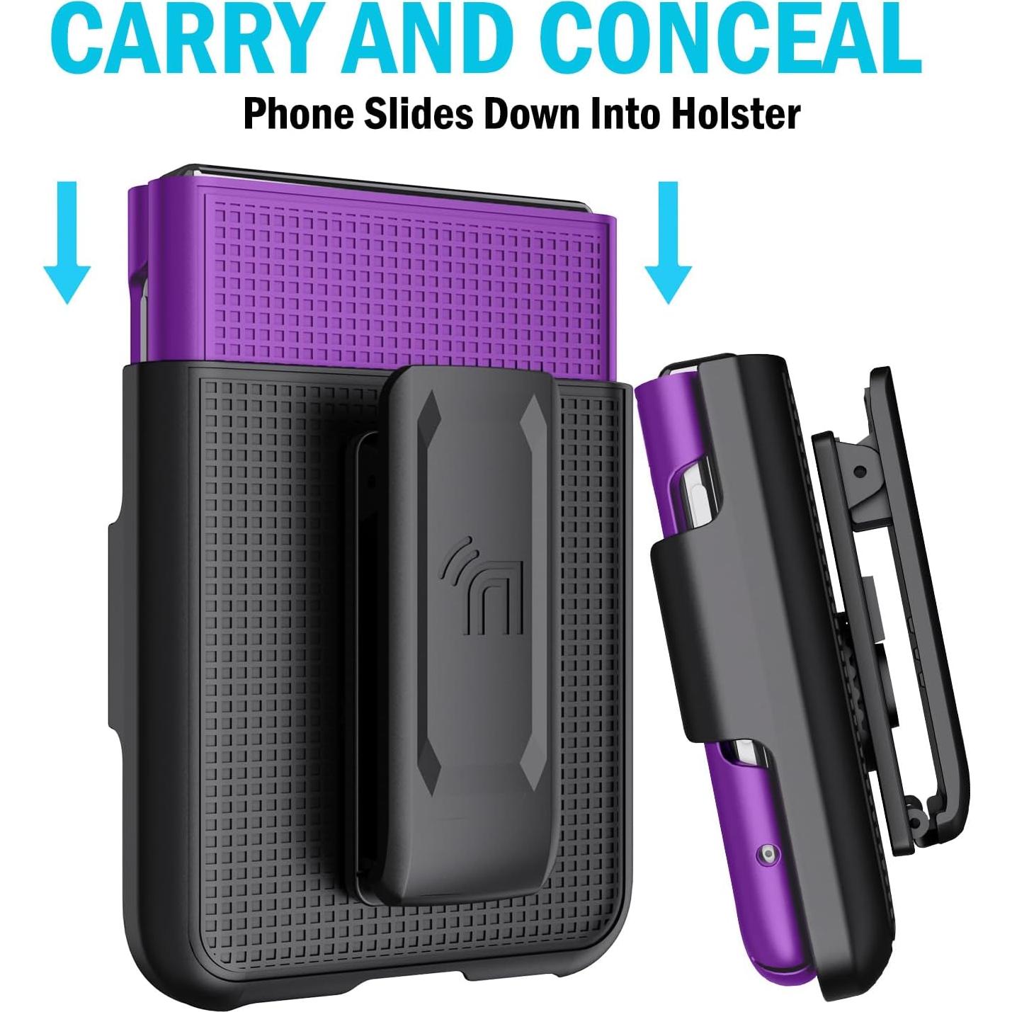 Funda Dura Motorola RAZR 2023 Nakedcellphone Morado