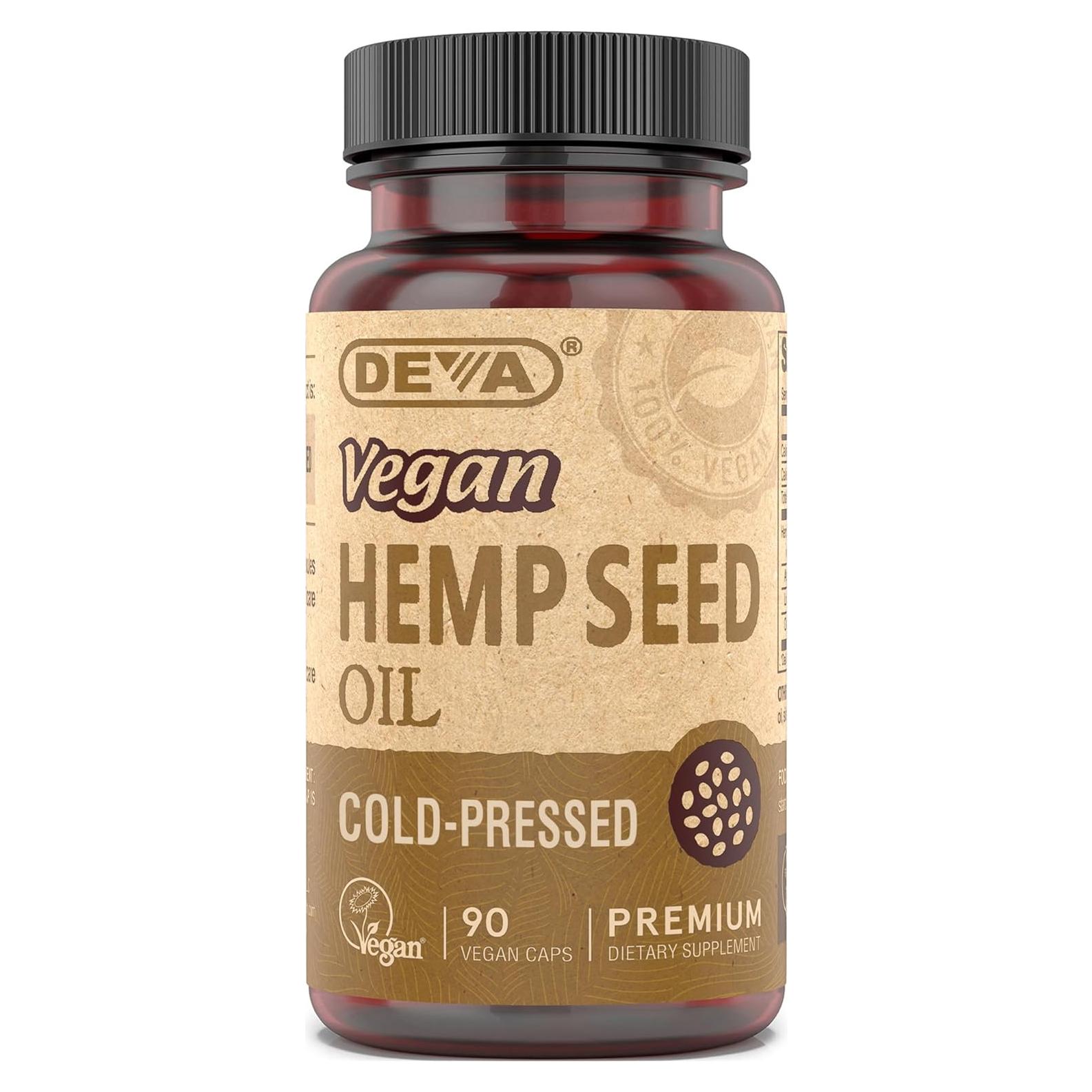 Cápsulas de Aceite de Semilla de Cáñamo DEVA - 90 Veganas