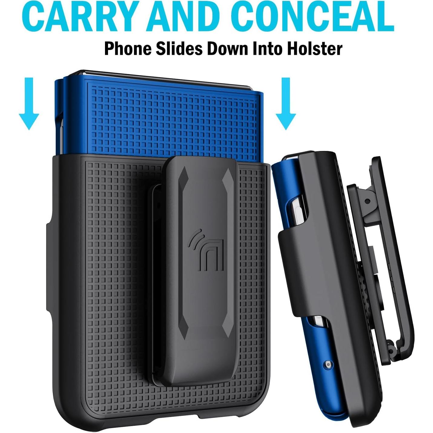 Funda Dura Slim para Motorola RAZR 2023 Nakedcellphone Azul