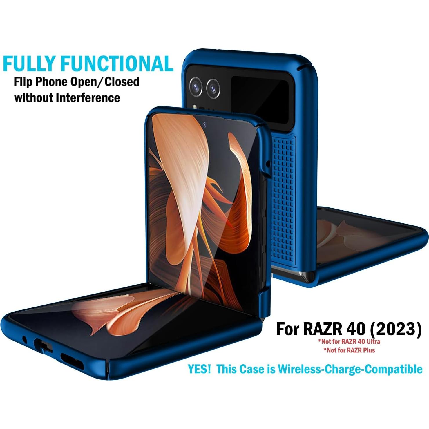 Funda Dura Slim para Motorola RAZR 2023 Nakedcellphone Azul