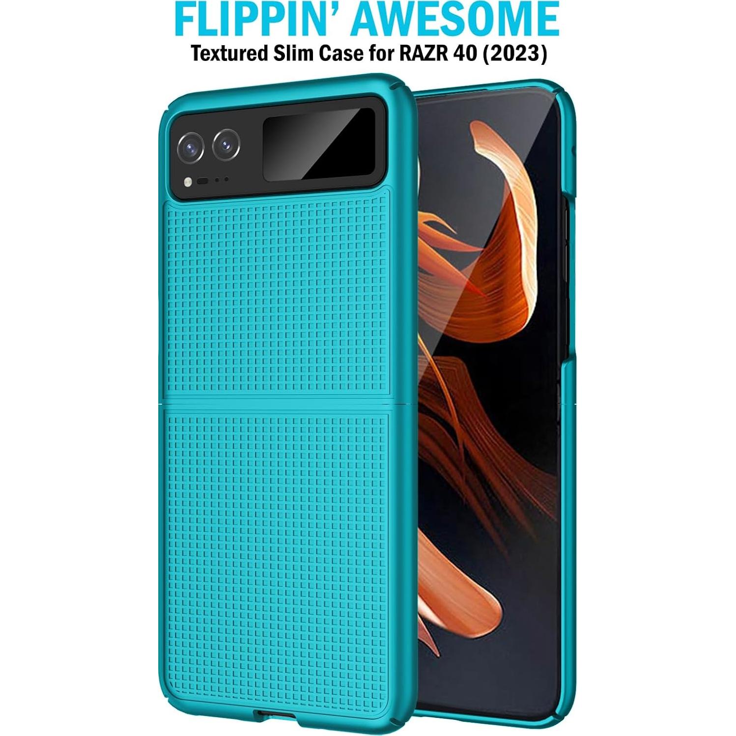 Funda Dura Slim Nakedcellphone para Motorola RAZR 2023 Aqua Menta