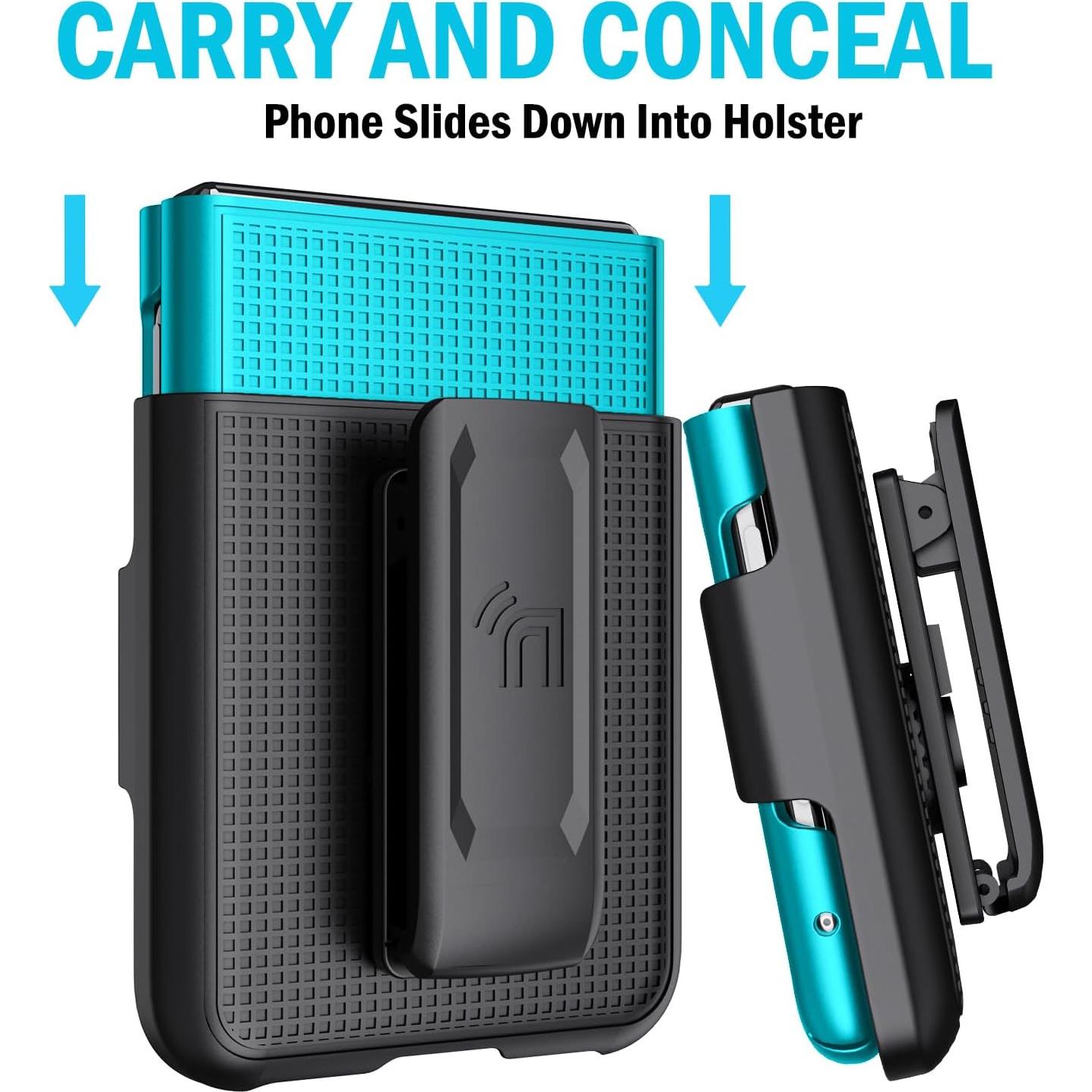 Funda Dura Slim Nakedcellphone para Motorola RAZR 2023 Aqua Menta