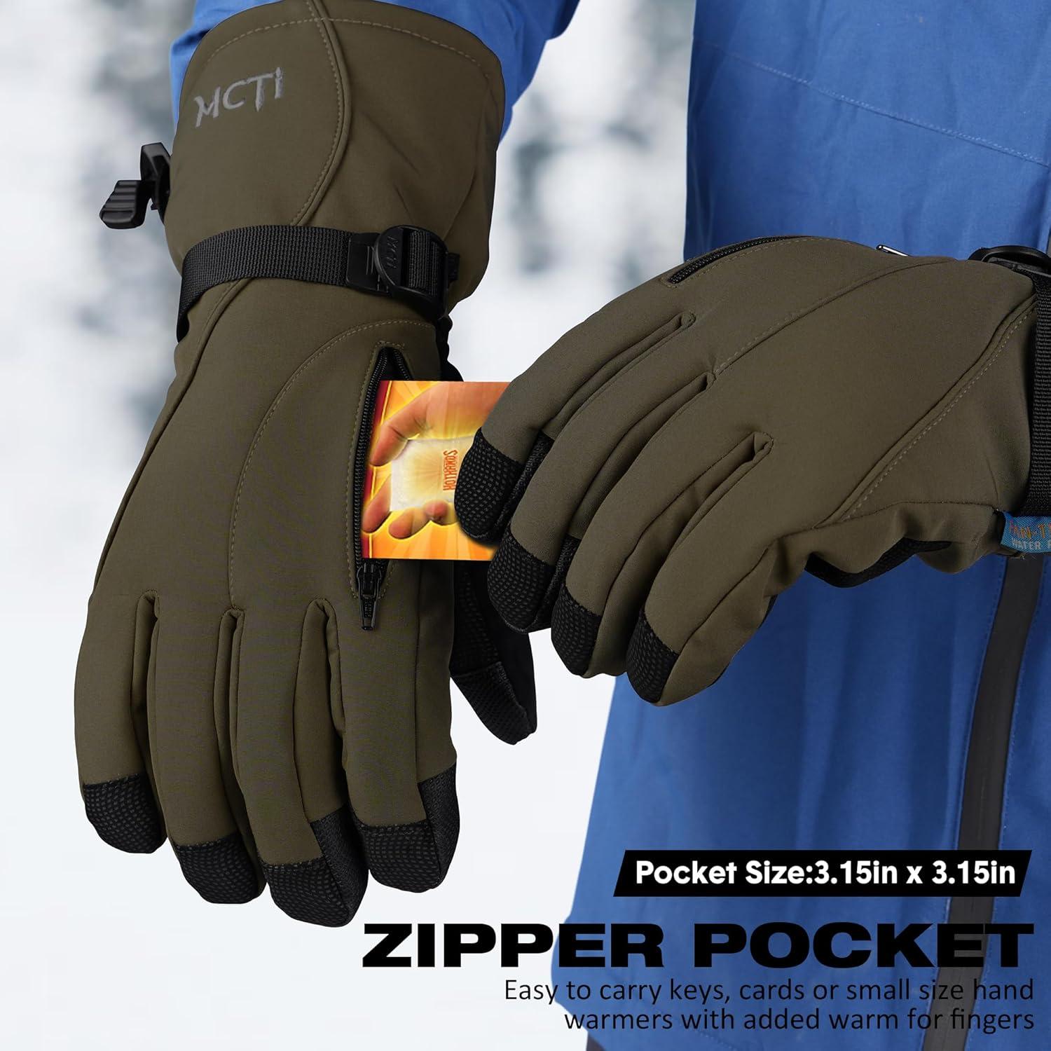 Guantes de Esquí MCTi Impermeables para Hombre Talla Grande