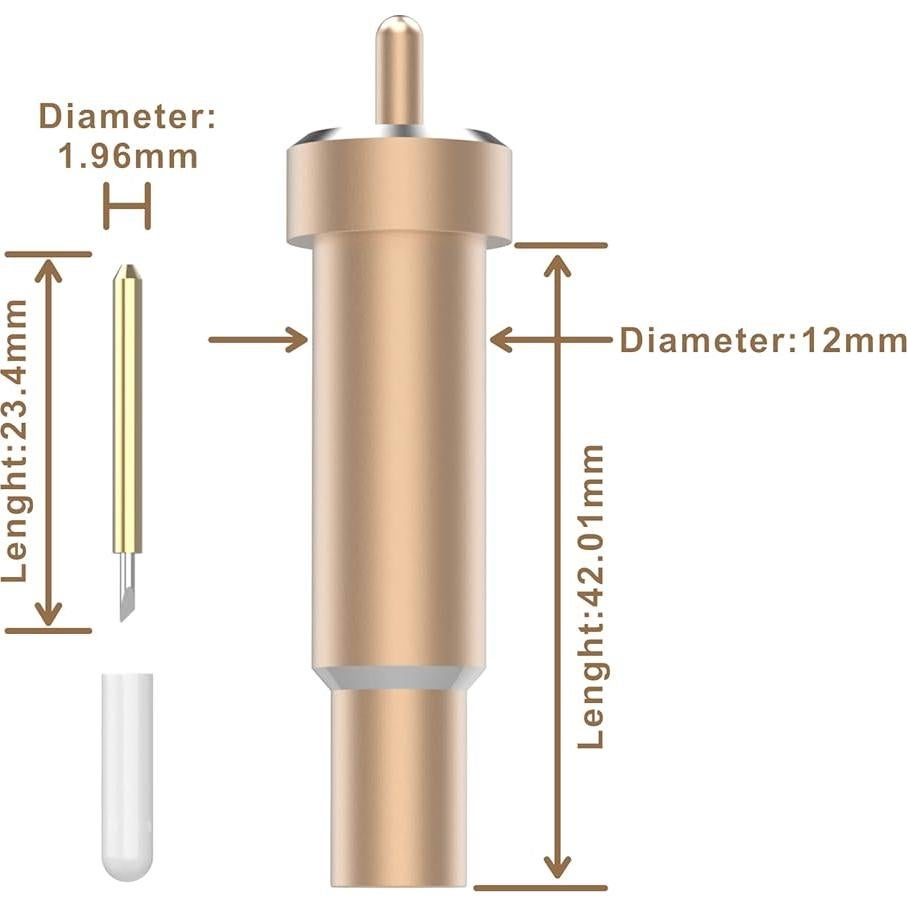 6 Cuchillas de Punta Fina Premium Artarron + Carcasa Dorada