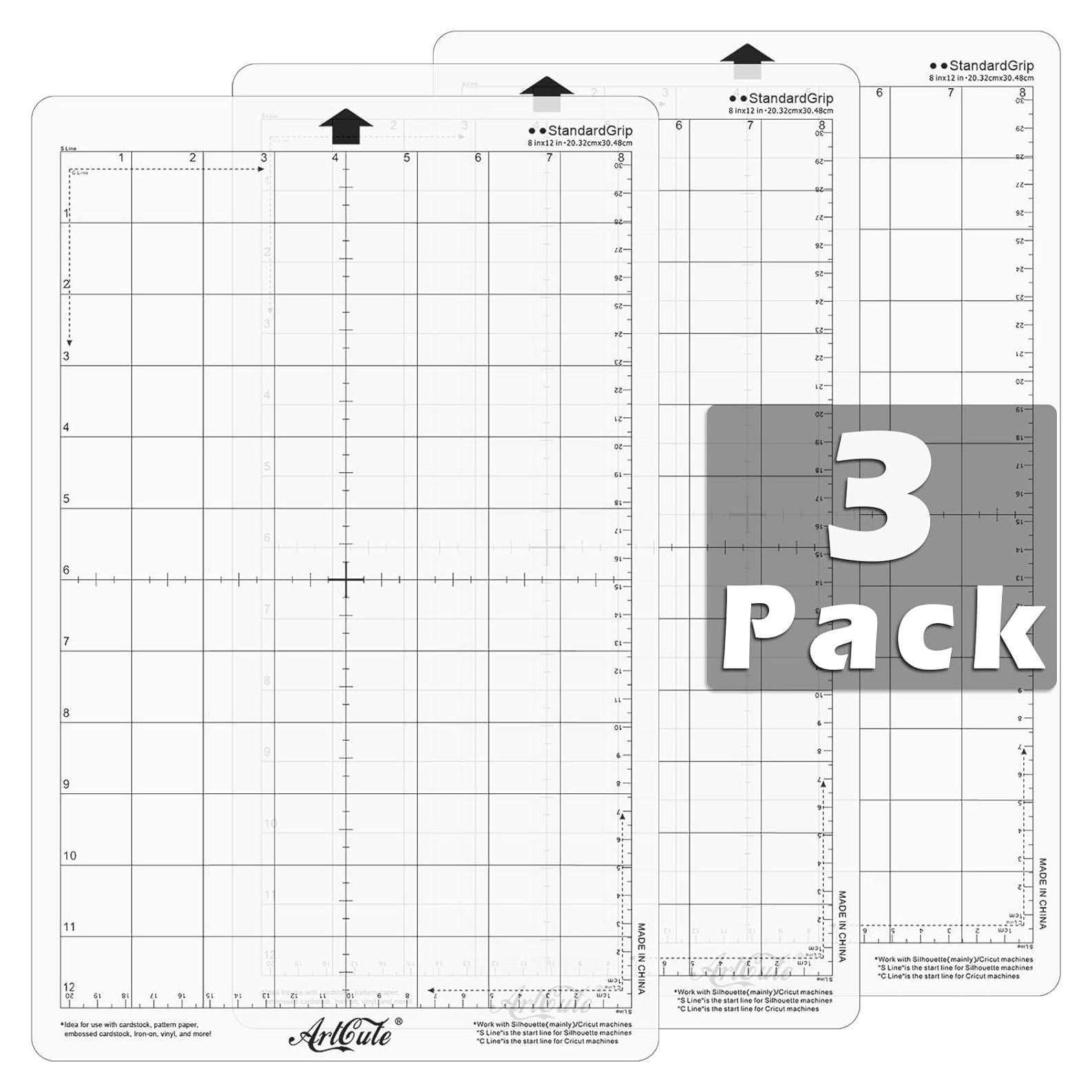 Paquete de 3 Tapetes de Corte ArtCute 20.32x30.48 cm