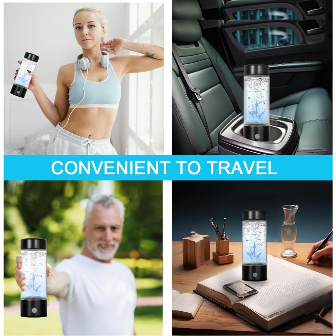 Botella de Agua de Hidrógeno Fralaz, Portátil, 408g, 3 Minutos